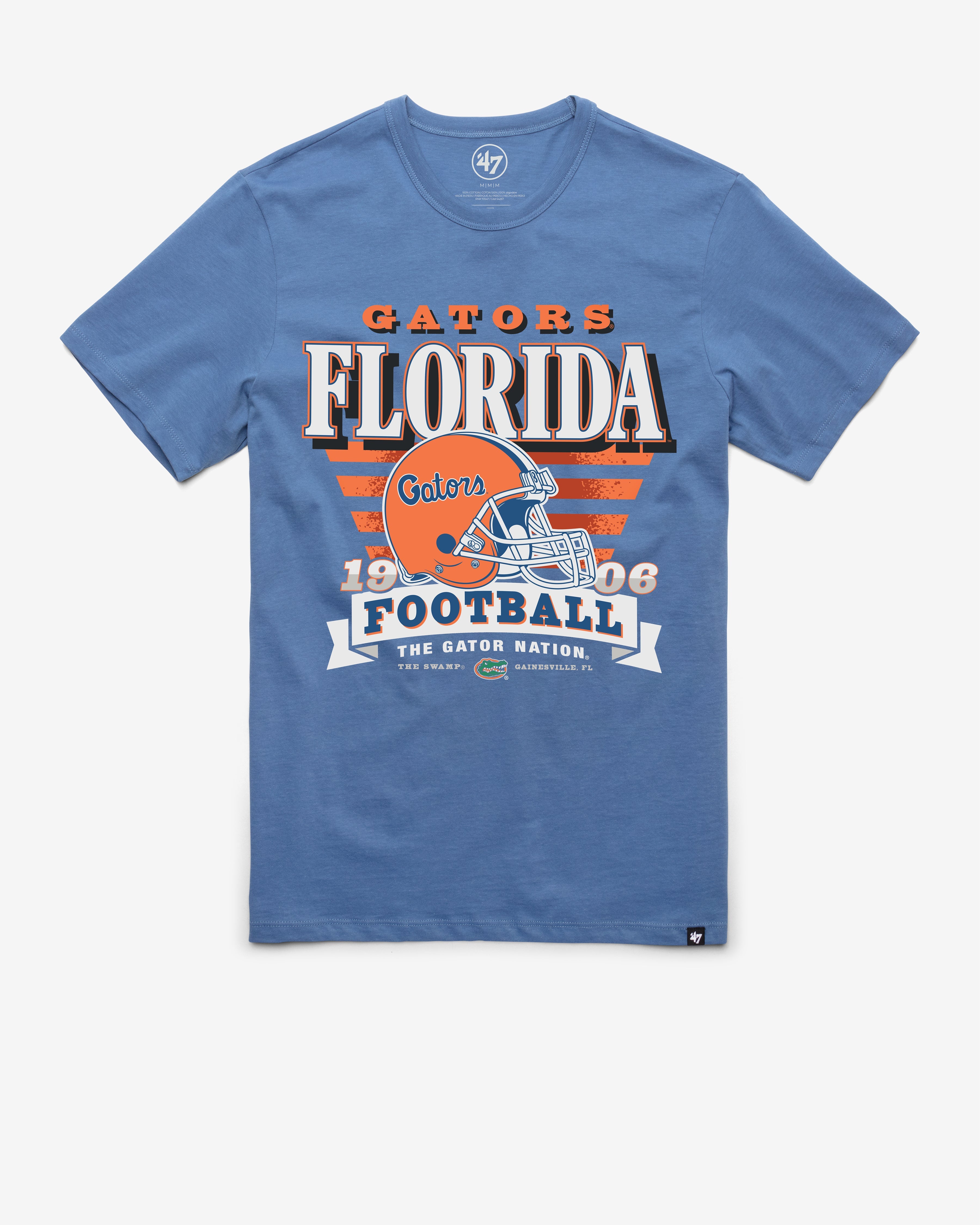 FLORIDA GATORS STRIPE SPLASH '47 FRANKLIN TEE CADET BLUE