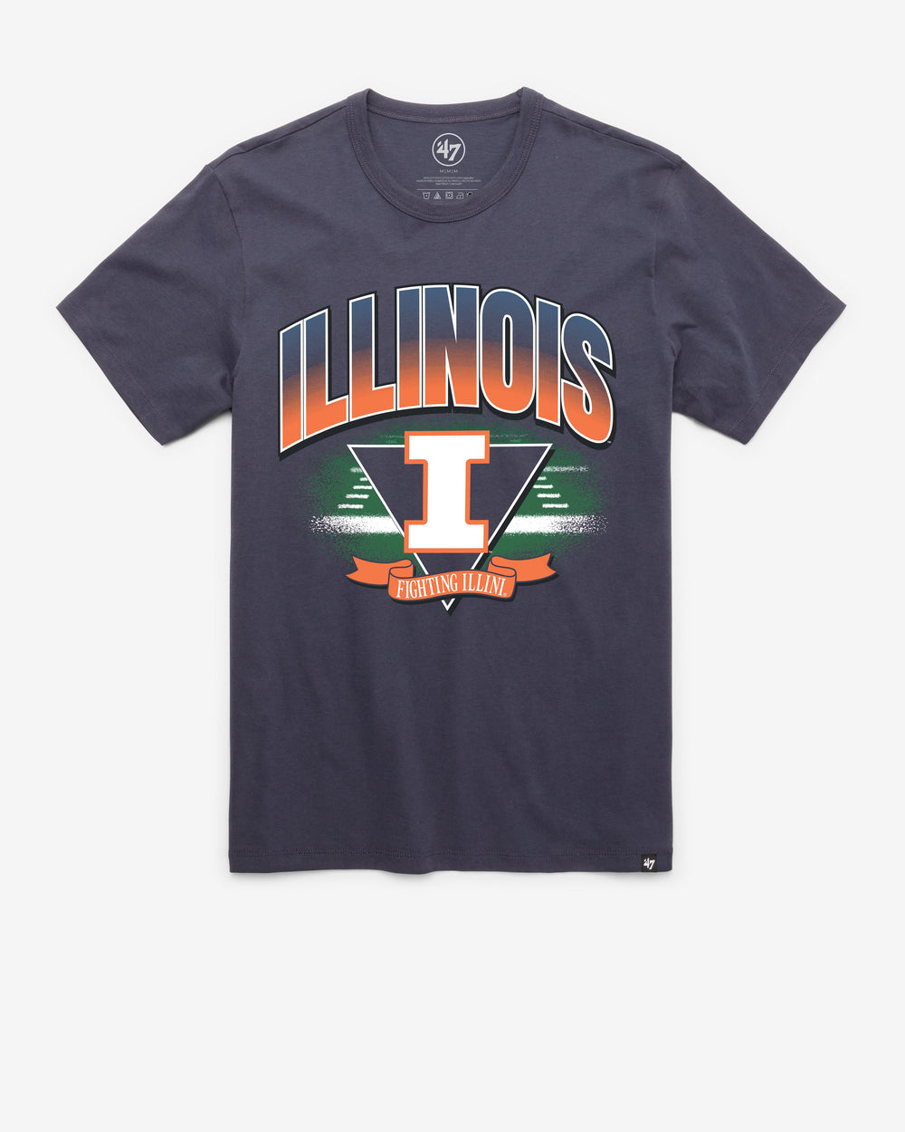 ILLINOIS FIGHTING ILLINI ARENA FADE '47 FRANKLIN TEE ATLAS BLUE