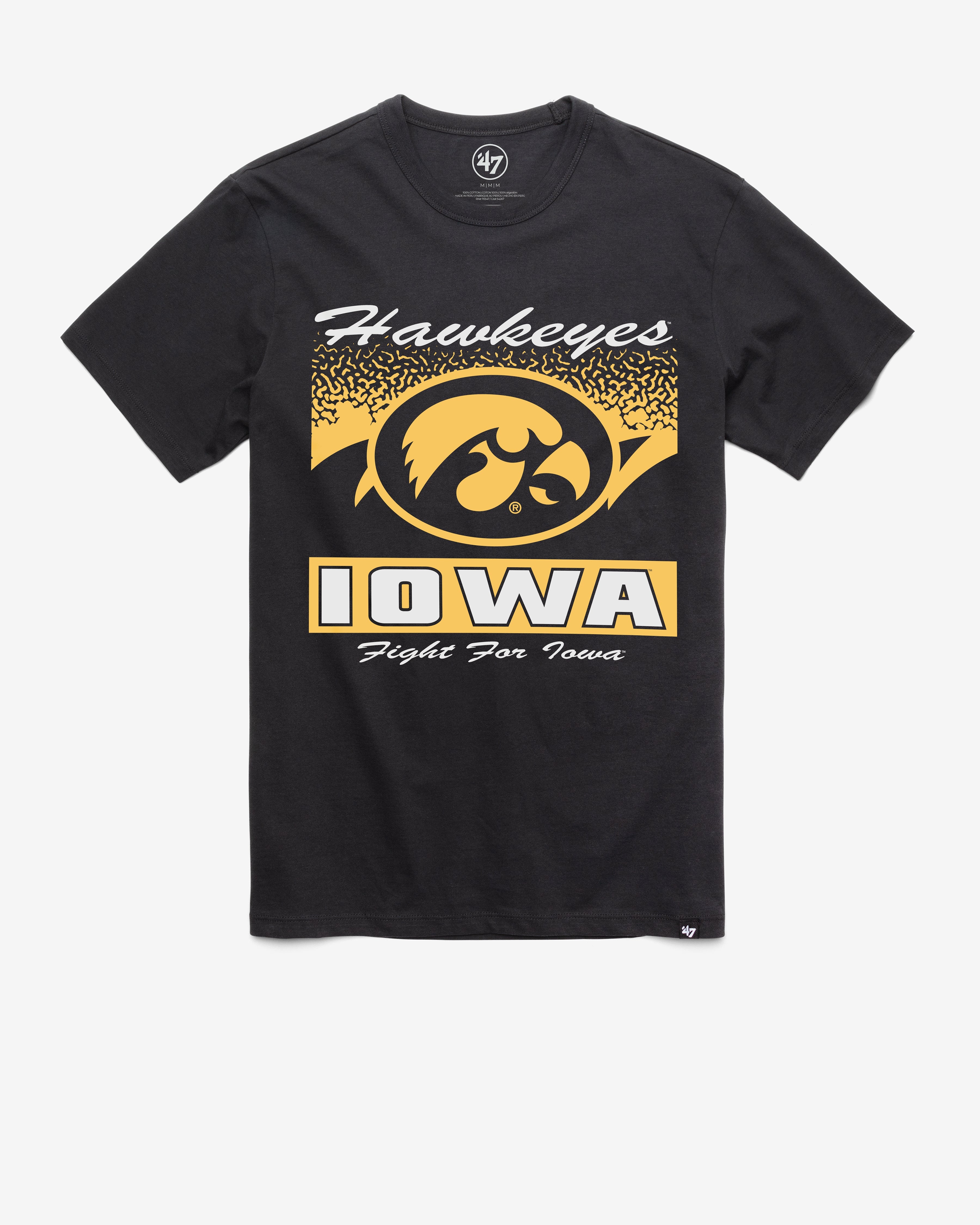 IOWA HAWKEYES WAVER '47 FRANKLIN TEE FLINT BLACK