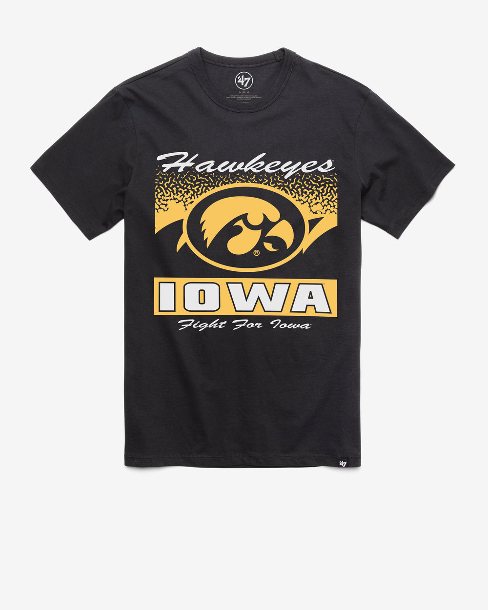 IOWA HAWKEYES WAVER '47 FRANKLIN TEE FLINT BLACK