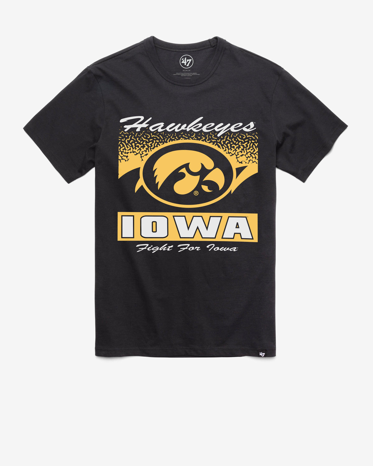 IOWA HAWKEYES WAVER '47 FRANKLIN TEE FLINT BLACK
