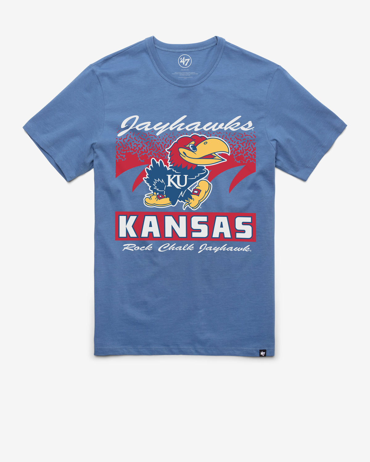 KANSAS JAYHAWKS WAVER '47 FRANKLIN TEE CADET BLUE