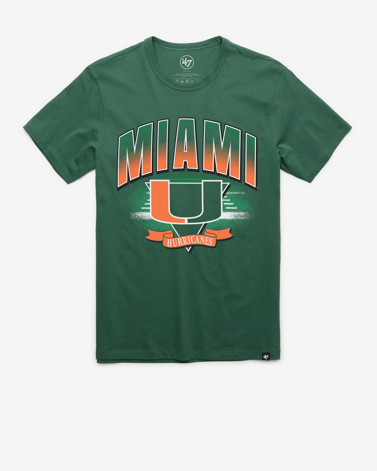MIAMI HURRICANES ARENA FADE '47 FRANKLIN TEE ELM GREEN