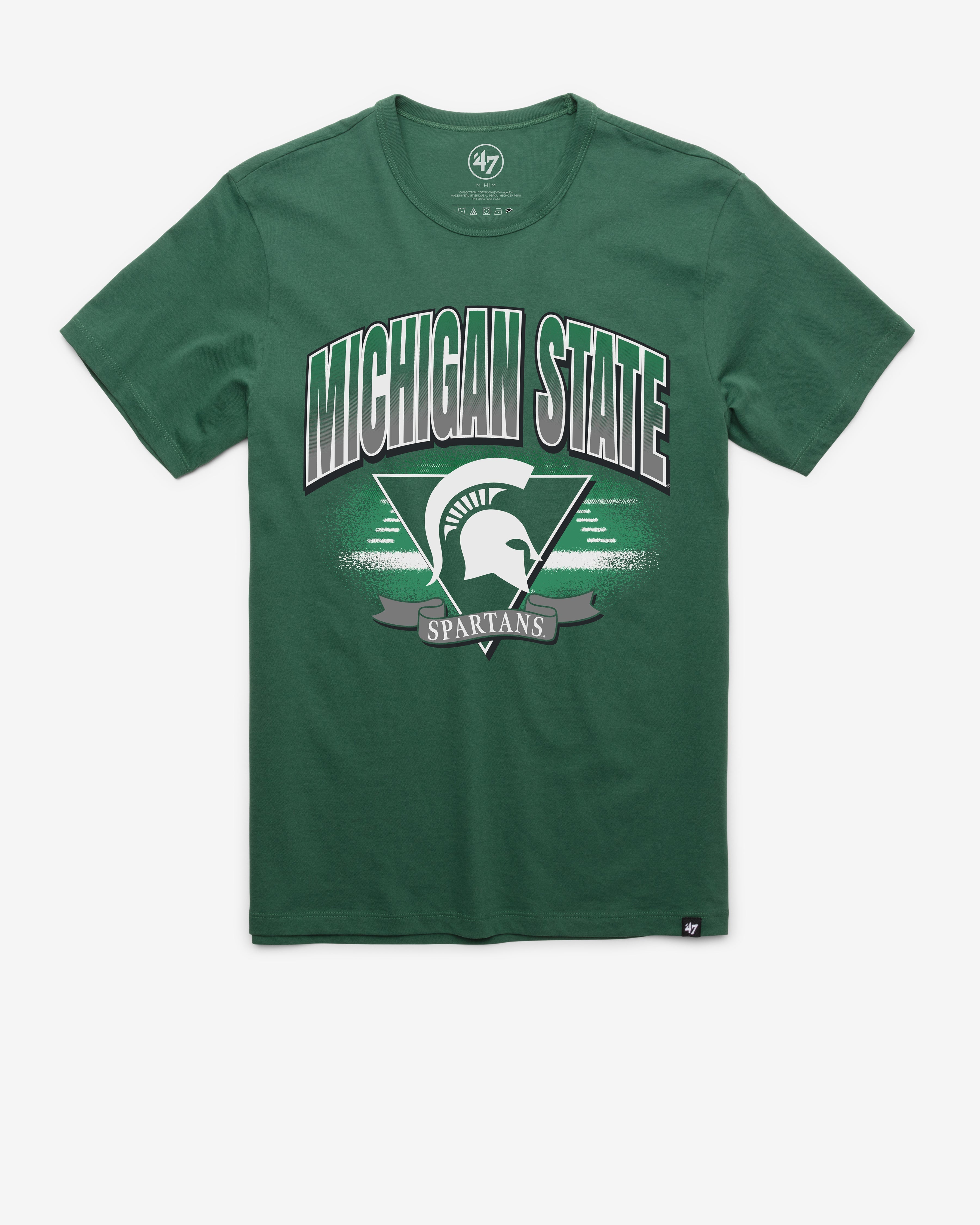 MICHIGAN STATE SPARTANS ARENA FADE '47 FRANKLIN TEE ELM GREEN