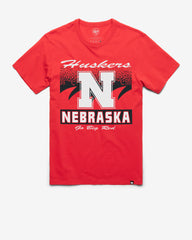 NEBRASKA CORNHUSKERS WAVER '47 FRANKLIN TEE RACER RED