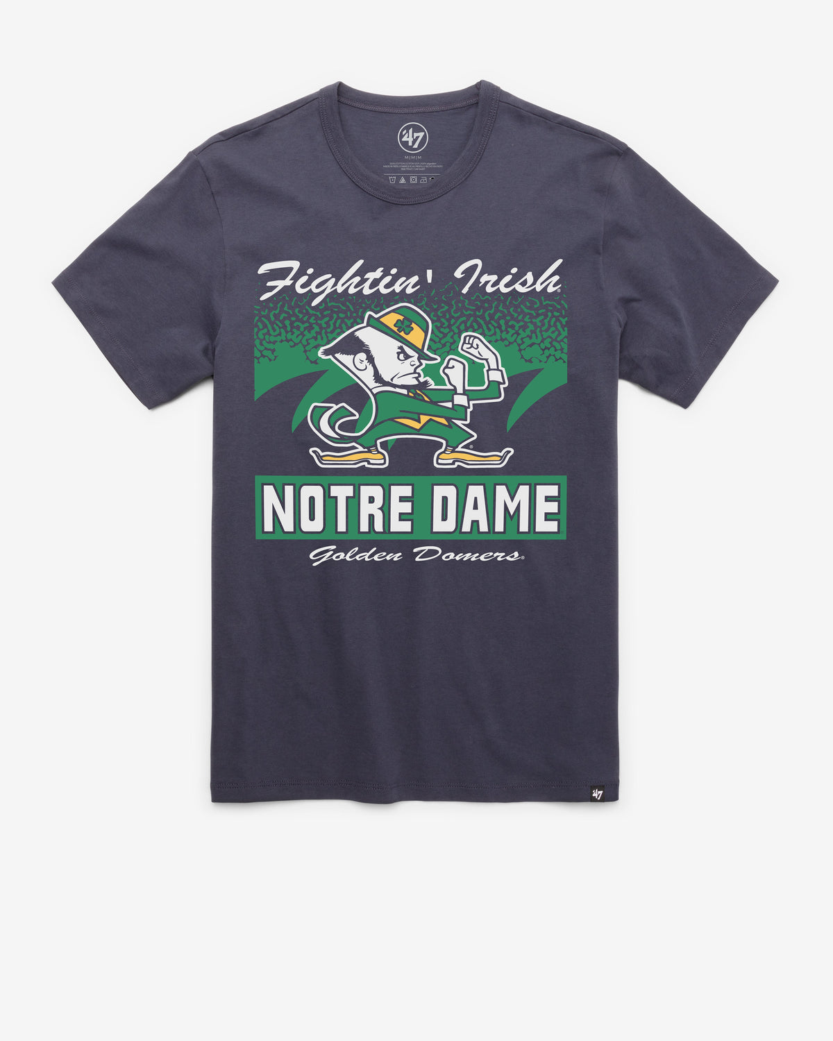 NOTRE DAME FIGHTIN IRISH WAVER '47 FRANKLIN TEE ATLAS BLUE