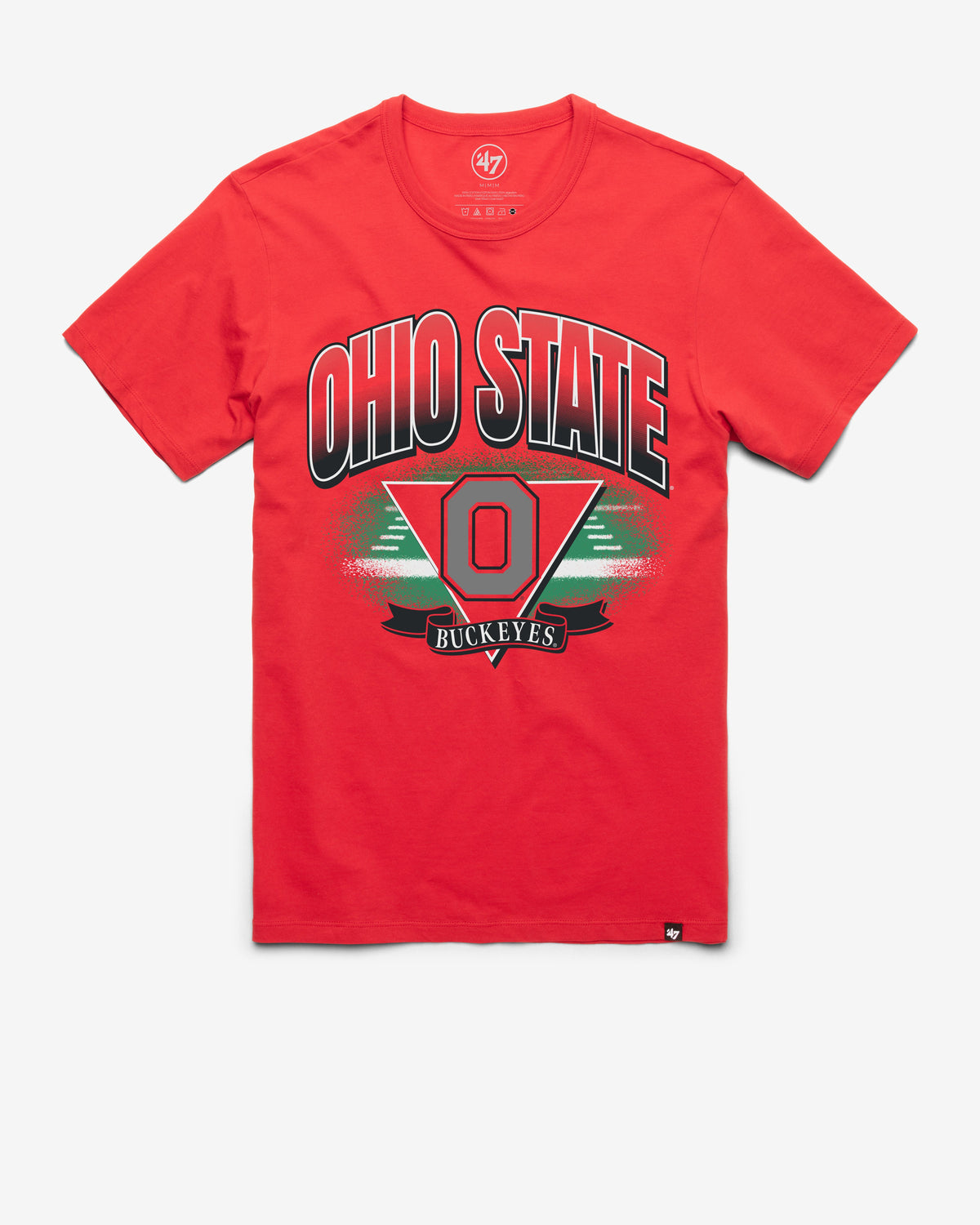 OHIO STATE BUCKEYES ARENA FADE '47 FRANKLIN TEE RACER RED