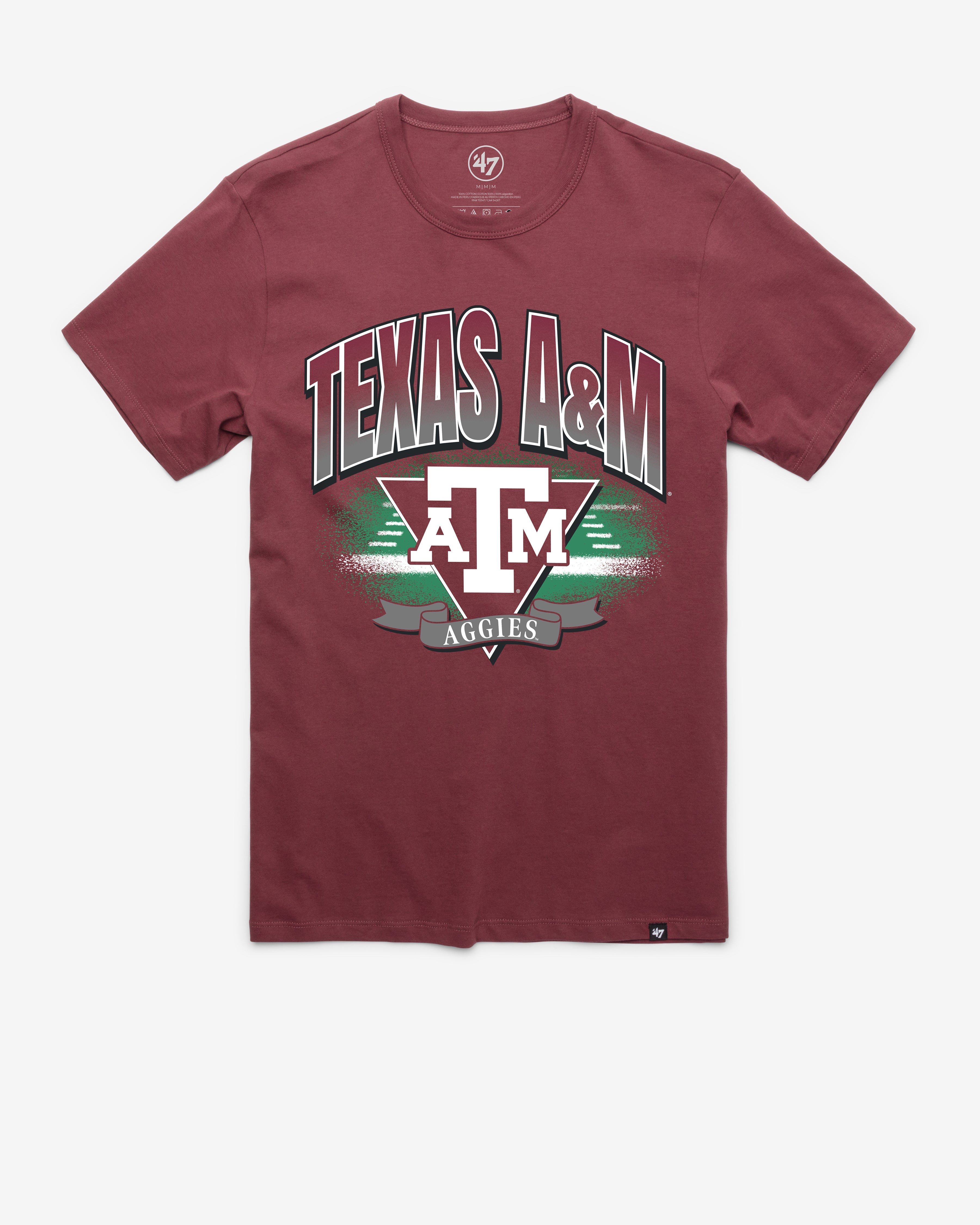 TEXAS A&M AGGIES ARENA FADE '47 FRANKLIN TEE MULBERRY MAROON