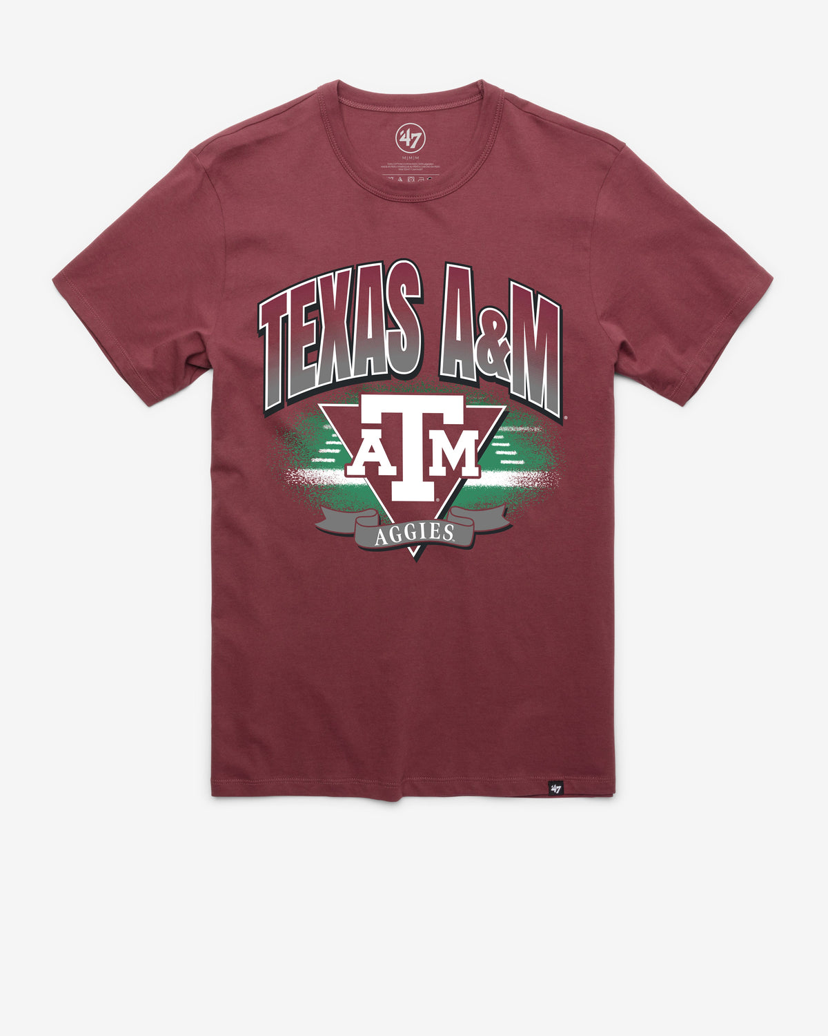 TEXAS A&M AGGIES ARENA FADE '47 FRANKLIN TEE MULBERRY MAROON