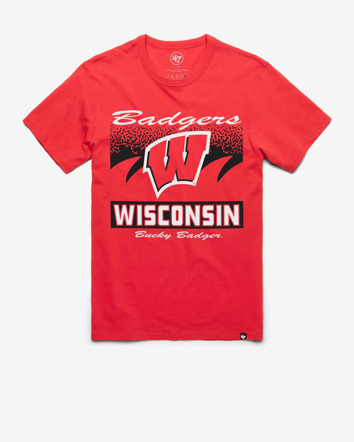 WISCONSIN BADGERS WAVER '47 FRANKLIN TEE RACER RED