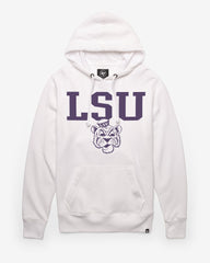LOUISIANA STATE TIGERS LSU VINTAGE STRAIGHT BLOCK '47 HEADLINE HOOD WHITE WASH
