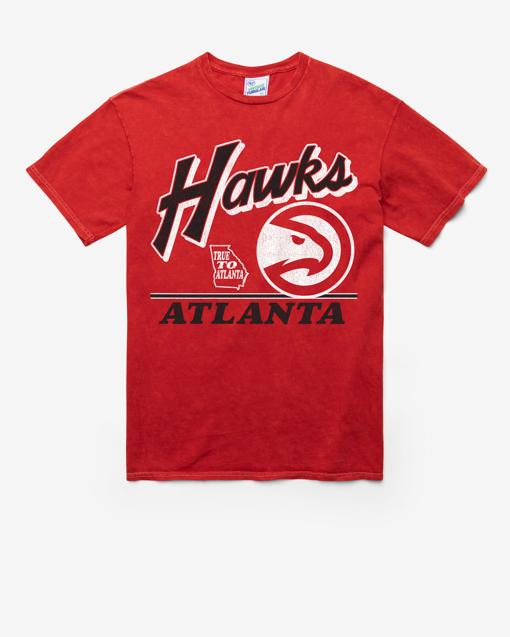 ATLANTA HAWKS FLY BY VINTAGE '47 TUBULAR TEE DT RED