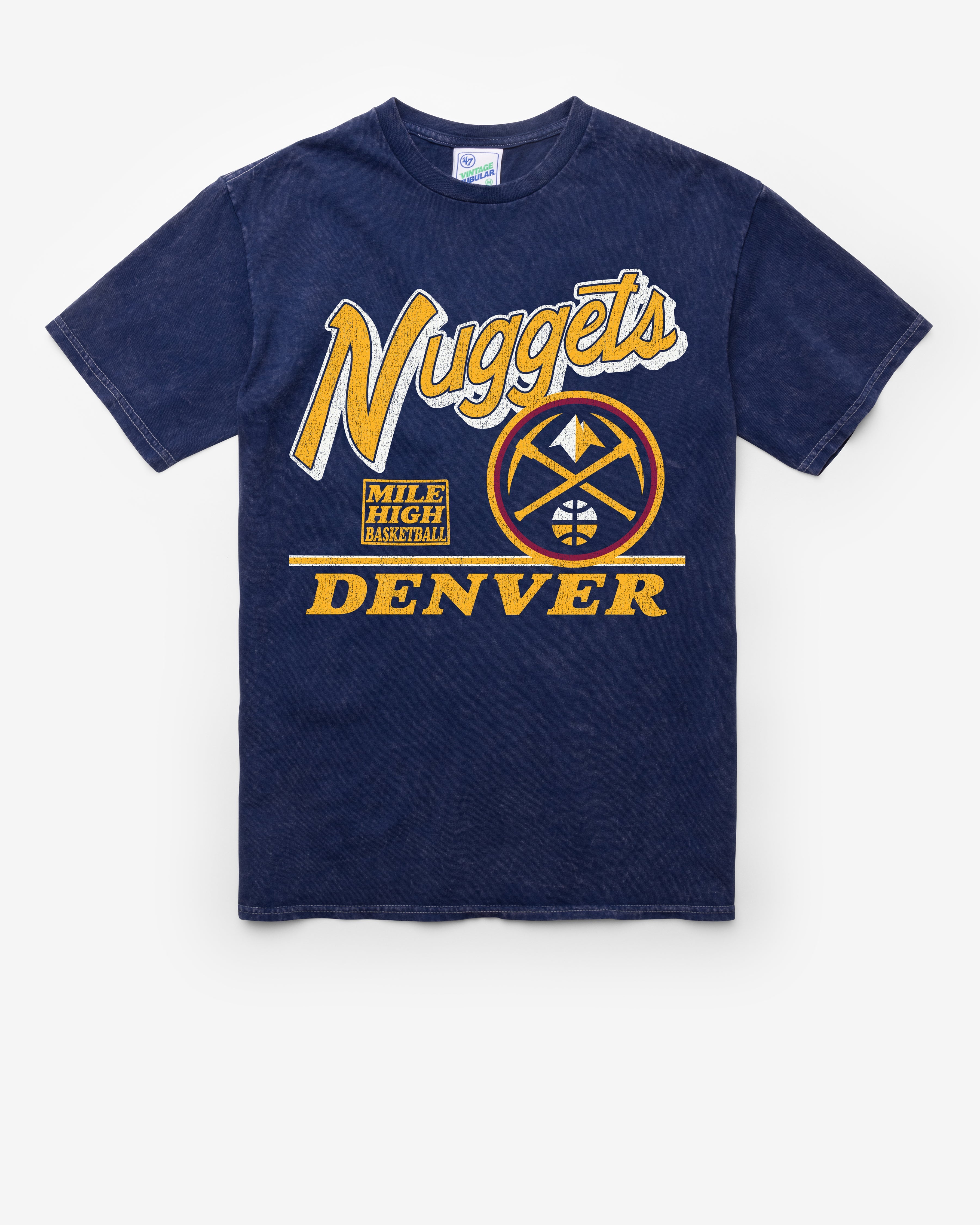 DENVER NUGGETS FLY BY VINTAGE '47 TUBULAR TEE DT NAVY