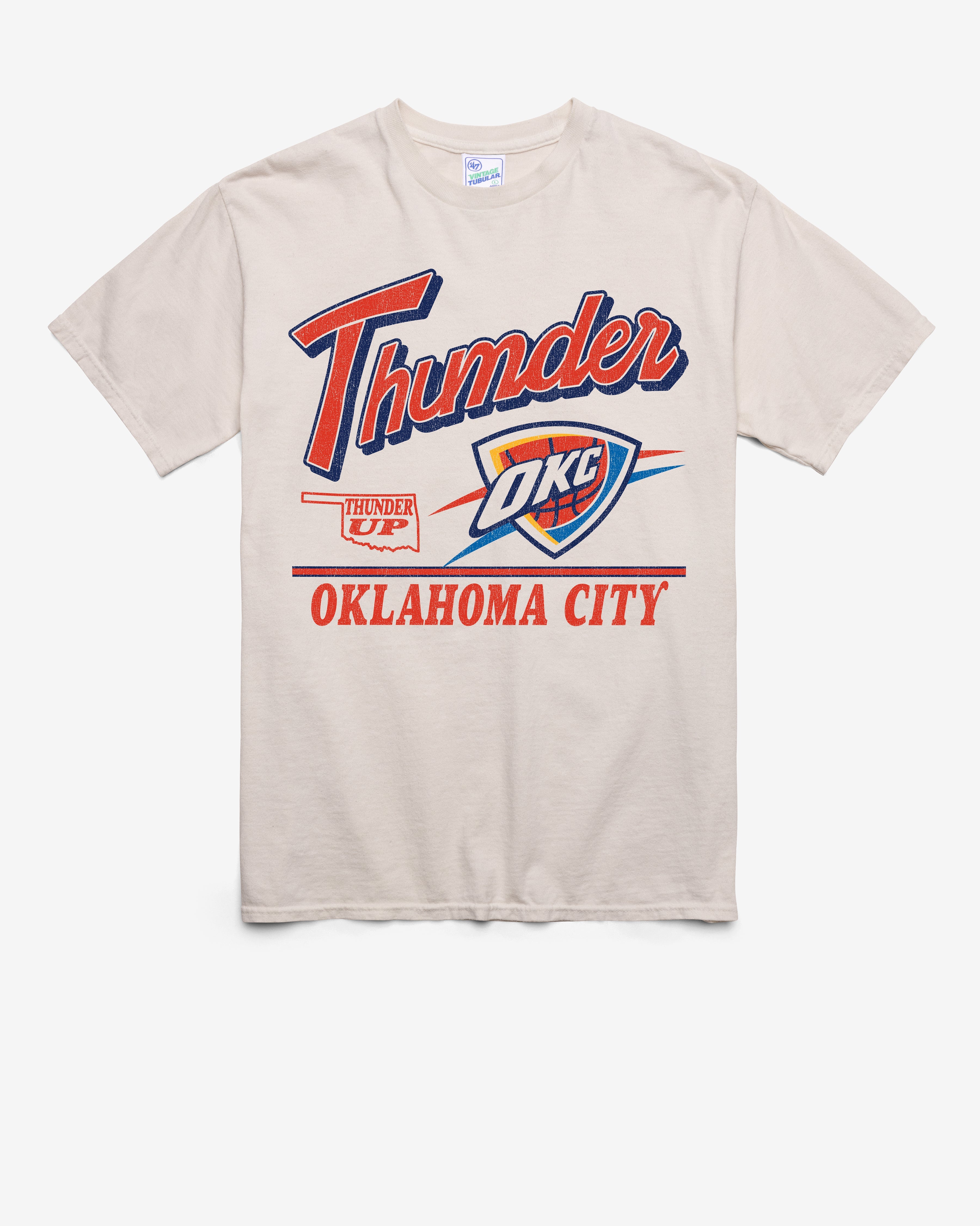 OKLAHOMA CITY THUNDER FLY BY VINTAGE '47 TUBULAR TEE DUNE