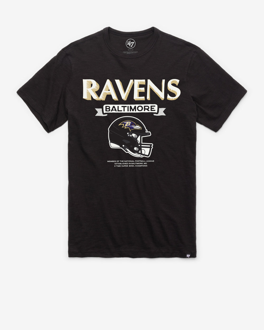 BALTIMORE RAVENS LONG HAUL '47 SCRUM TEE JET BLACK