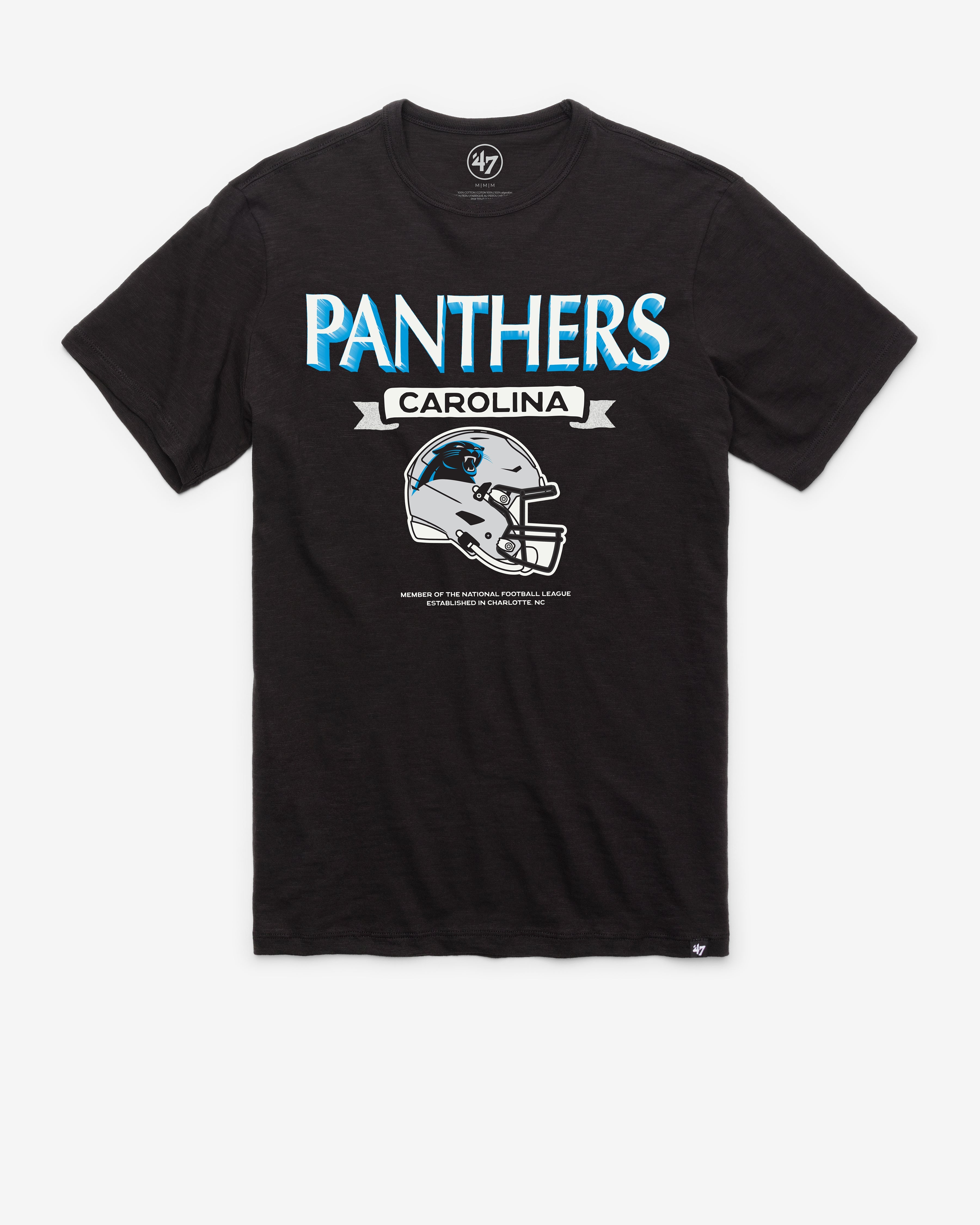 CAROLINA PANTHERS LONG HAUL '47 SCRUM TEE JET BLACK