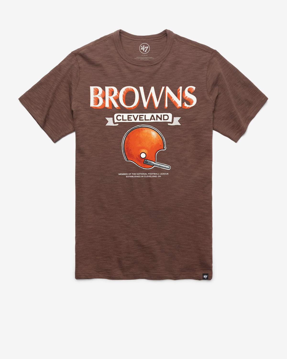 CLEVELAND BROWNS HISTORIC LONG HAUL '47 SCRUM TEE CHOCOLATE