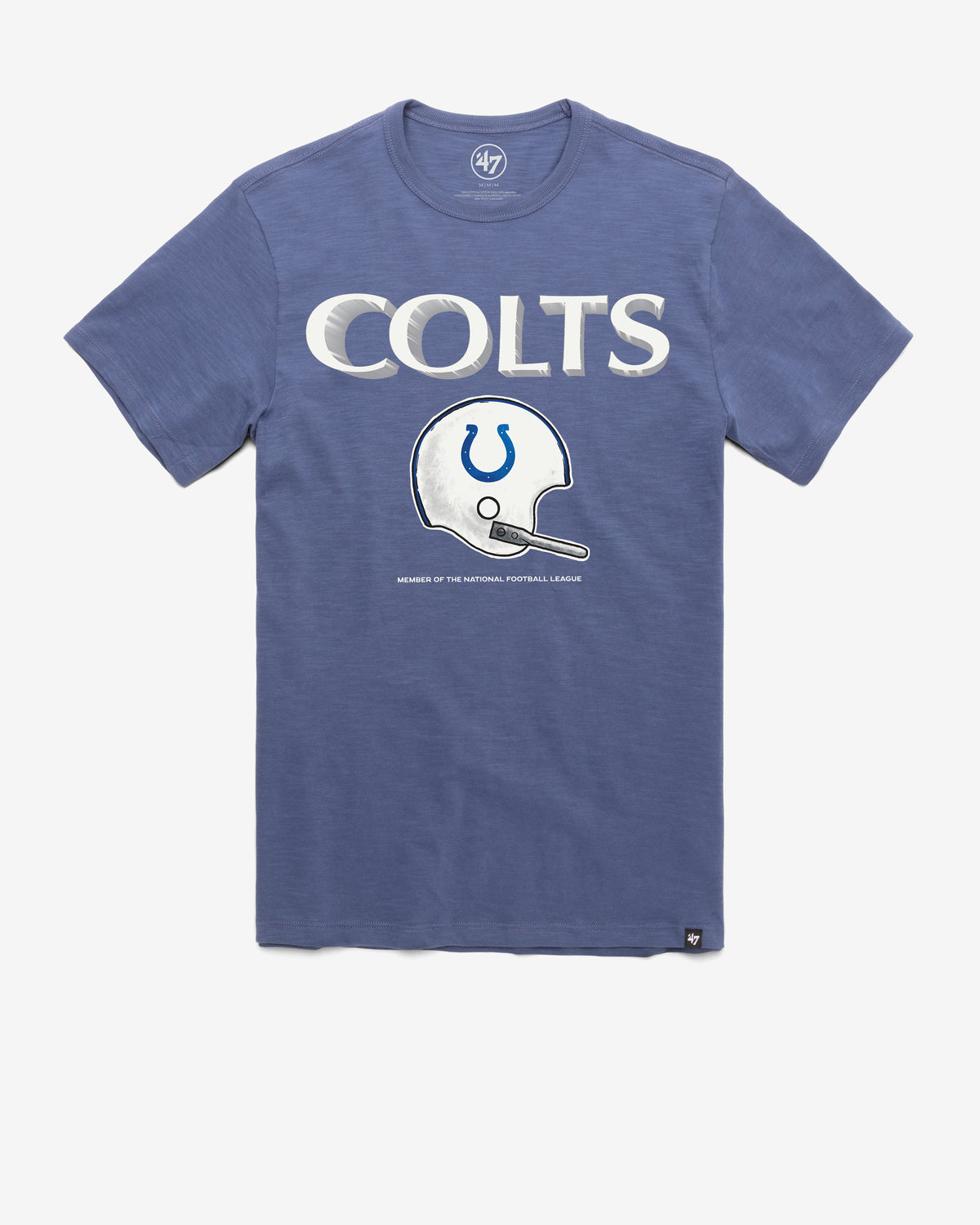 INDIANAPOLIS COLTS HISTORIC LONG HAUL '47 SCRUM TEE BLEACHER BLUE
