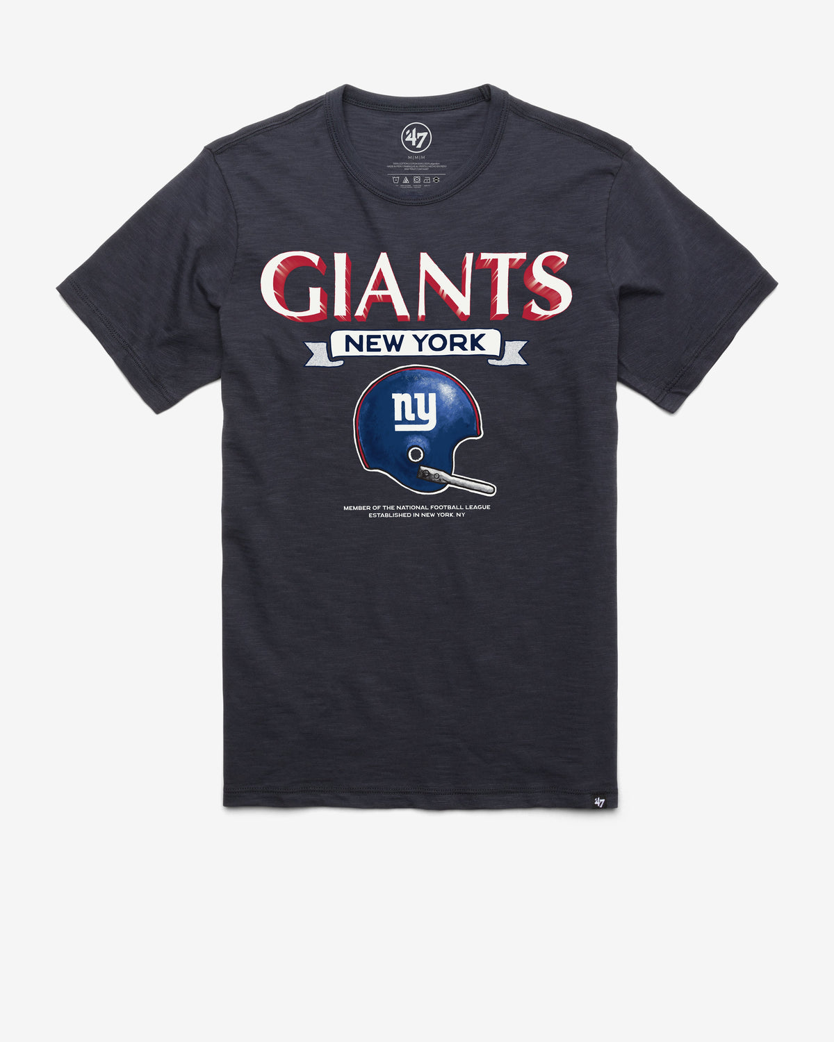 NEW YORK GIANTS HISTORIC LONG HAUL '47 SCRUM TEE FALL NAVY