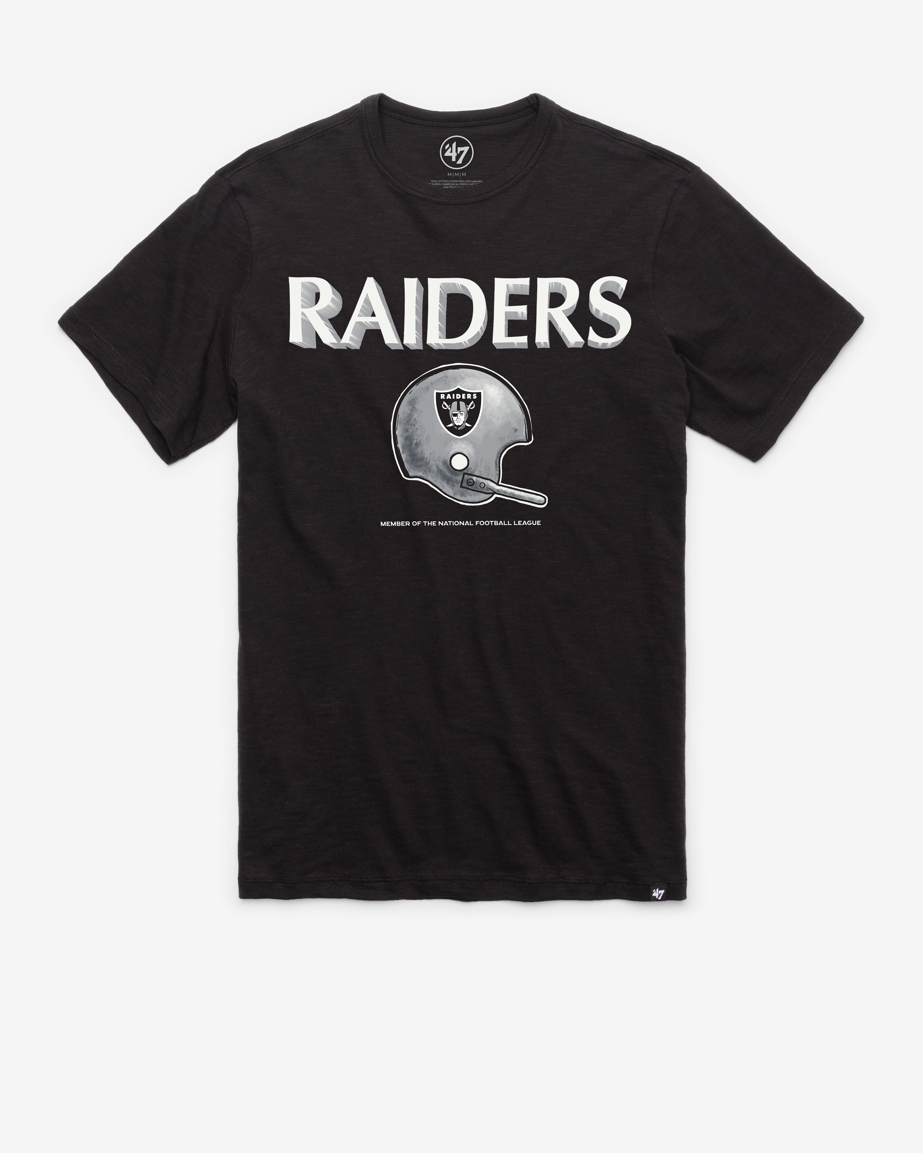 LAS VEGAS RAIDERS HISTORIC LONG HAUL '47 SCRUM TEE JET BLACK