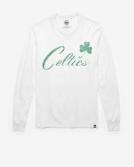 BOSTON CELTICS HARDWOOD CLASSICS PREMIER '47 FRANKLIN LONG SLEEVE TEE WHITE WASH