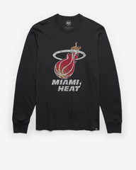 MIAMI HEAT HARDWOOD CLASSICS PREMIER '47 FRANKLIN LONG SLEEVE TEE FLINT BLACK