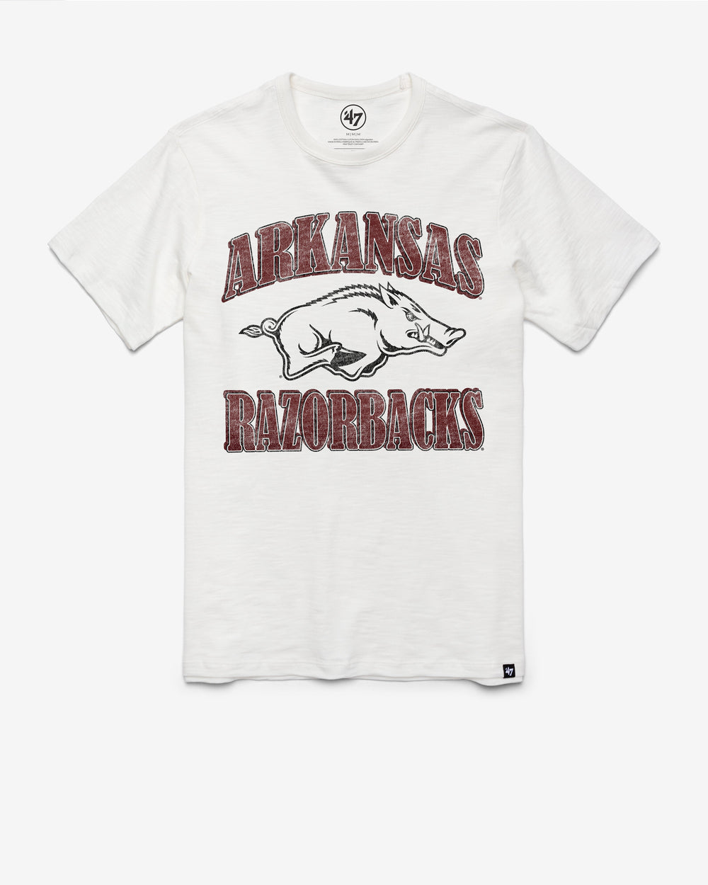 ARKANSAS RAZORBACKS OVERRUN '47 SCRUM TEE WHITE WASH