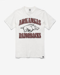 ARKANSAS RAZORBACKS OVERRUN '47 SCRUM TEE WHITE WASH
