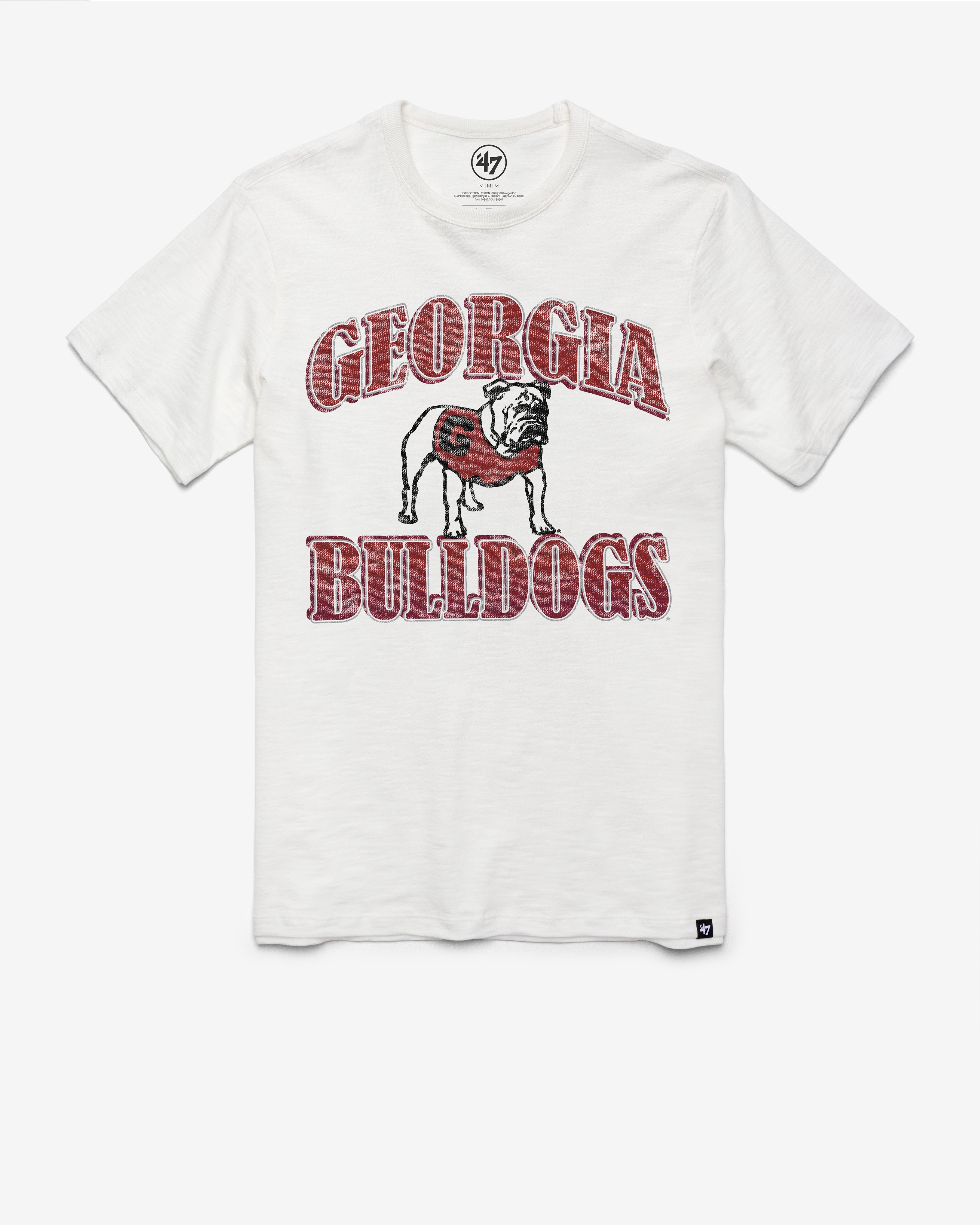 GEORGIA BULLDOGS OVERRUN '47 SCRUM TEE WHITE WASH