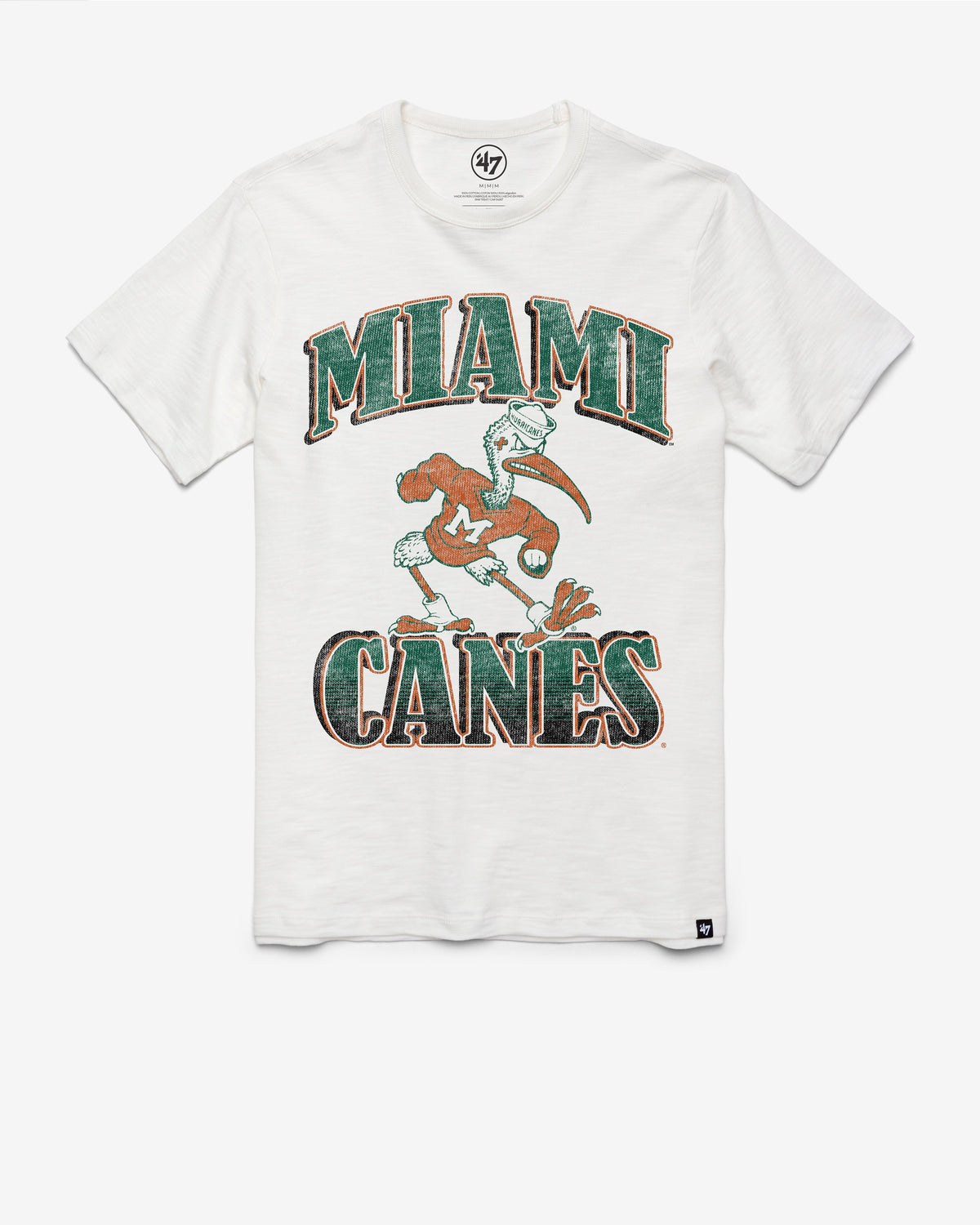 MIAMI HURRICANES OVERRUN '47 SCRUM TEE WHITE WASH