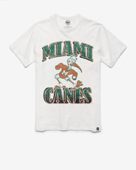 MIAMI HURRICANES OVERRUN '47 SCRUM TEE WHITE WASH