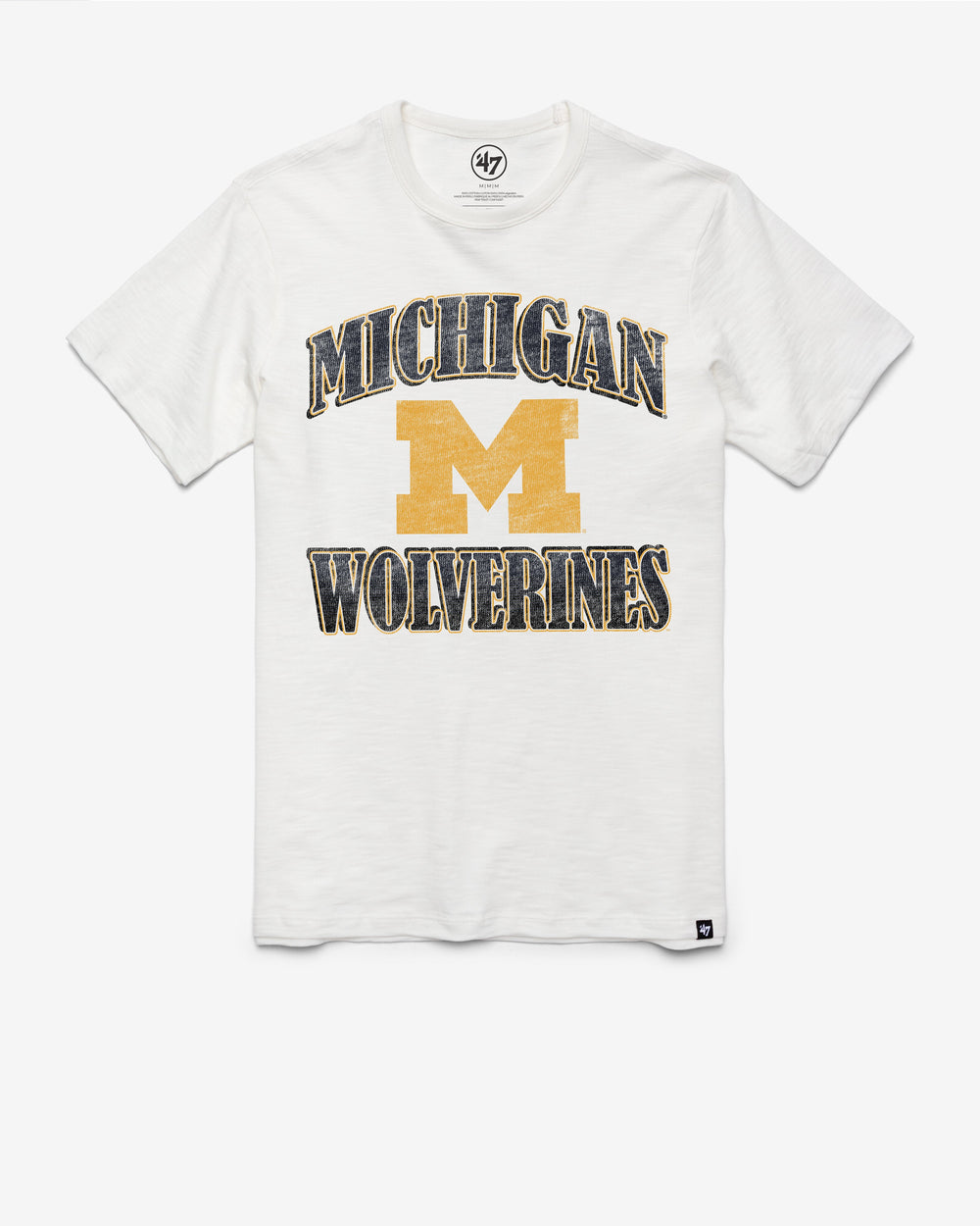 MICHIGAN WOLVERINES OVERRUN '47 SCRUM TEE WHITE WASH