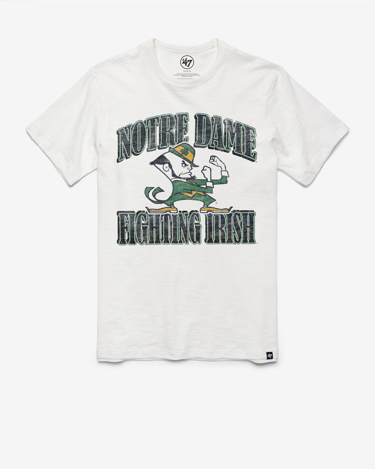 NOTRE DAME FIGHTING IRISH OVERRUN '47 SCRUM TEE WHITE WASH