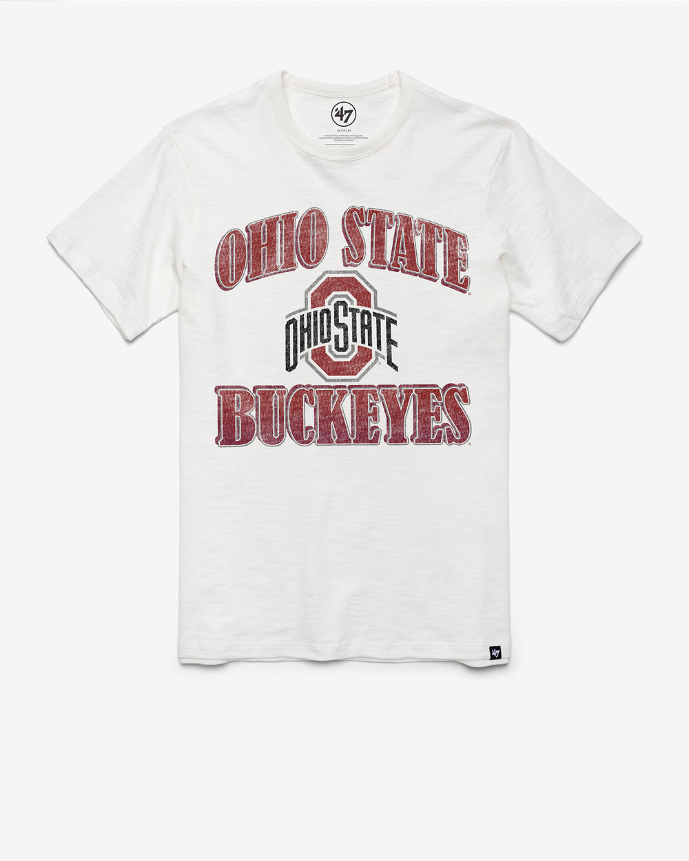 OHIO STATE BUCKEYES OVERRUN '47 SCRUM TEE WHITE WASH