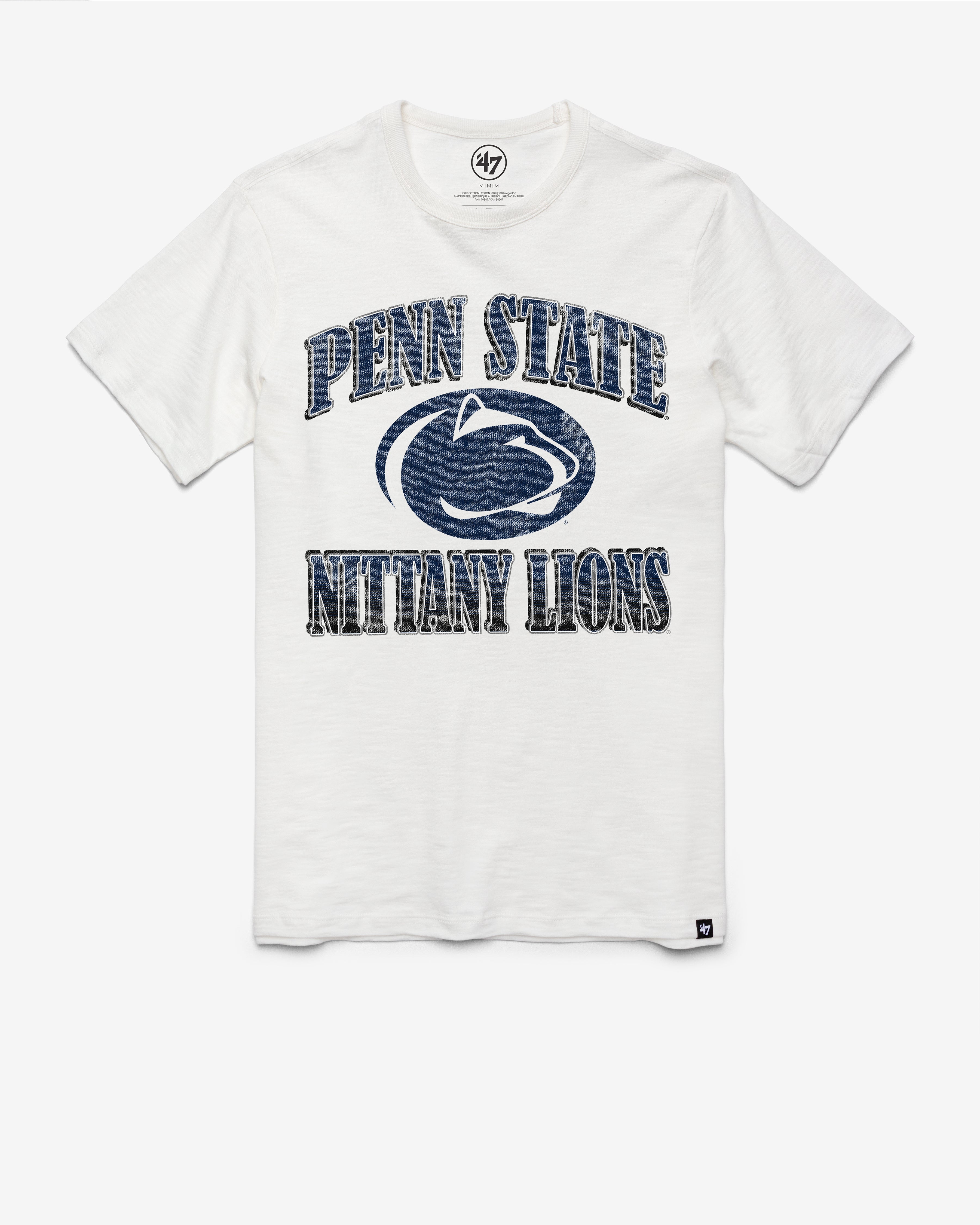PENN STATE NITTANY LIONS OVERRUN '47 SCRUM TEE WHITE WASH