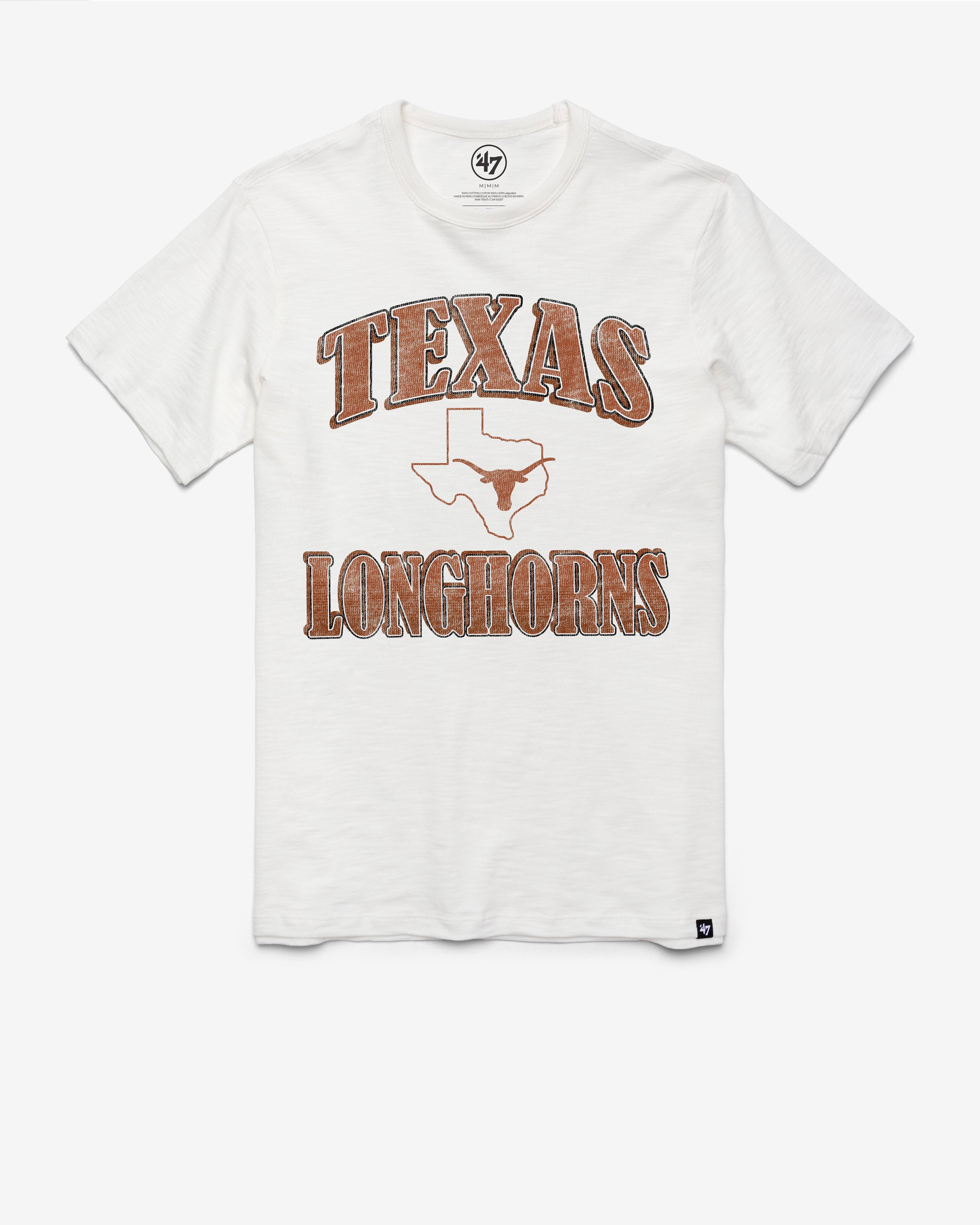 TEXAS LONGHORNS OVERRUN '47 SCRUM TEE WHITE WASH