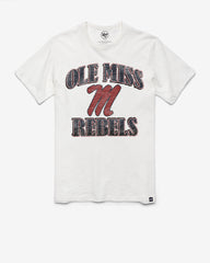 MISSISSIPPI REBELS OVERRUN '47 SCRUM TEE WHITE WASH