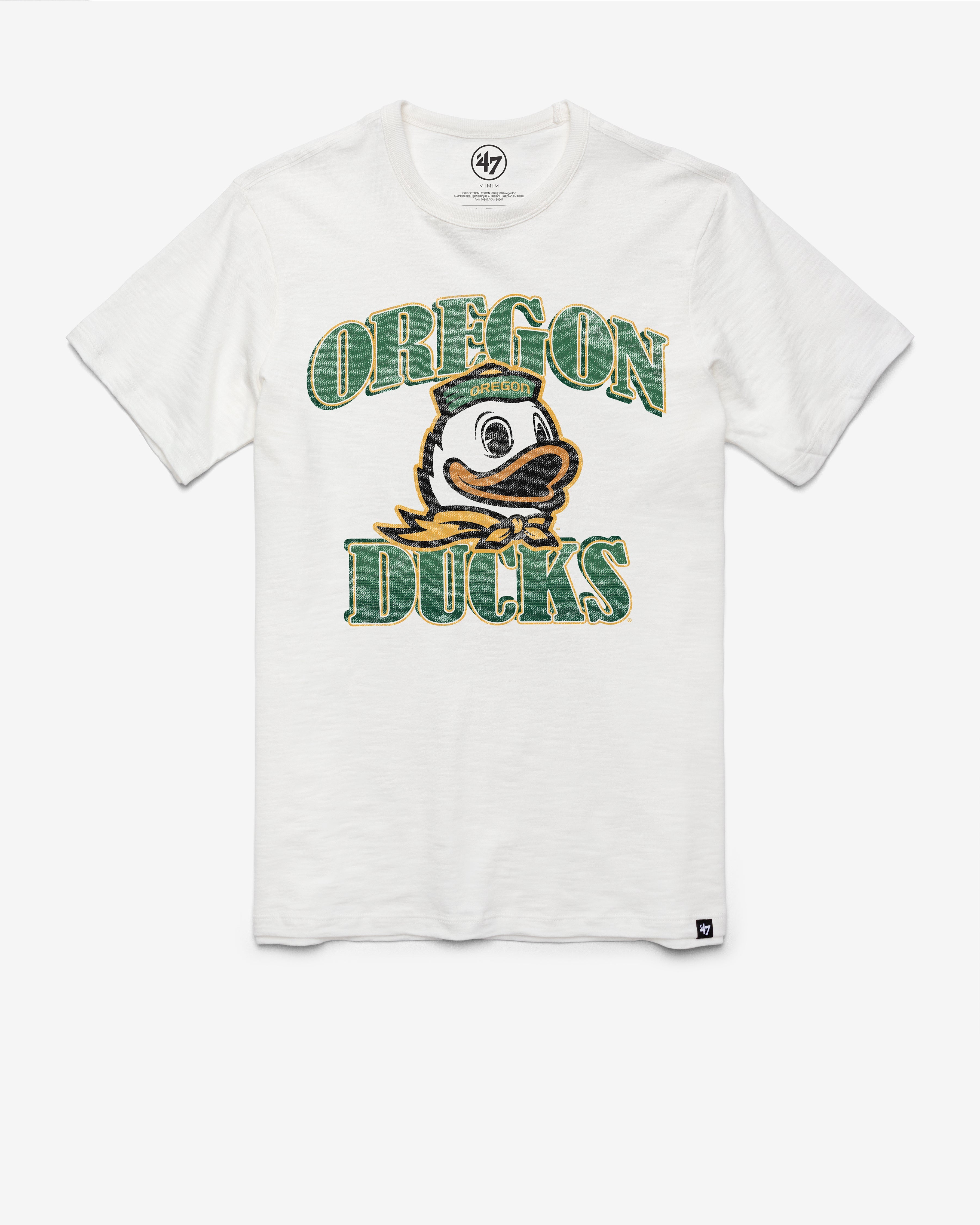 OREGON DUCKS OVERRUN '47 SCRUM TEE WHITE WASH