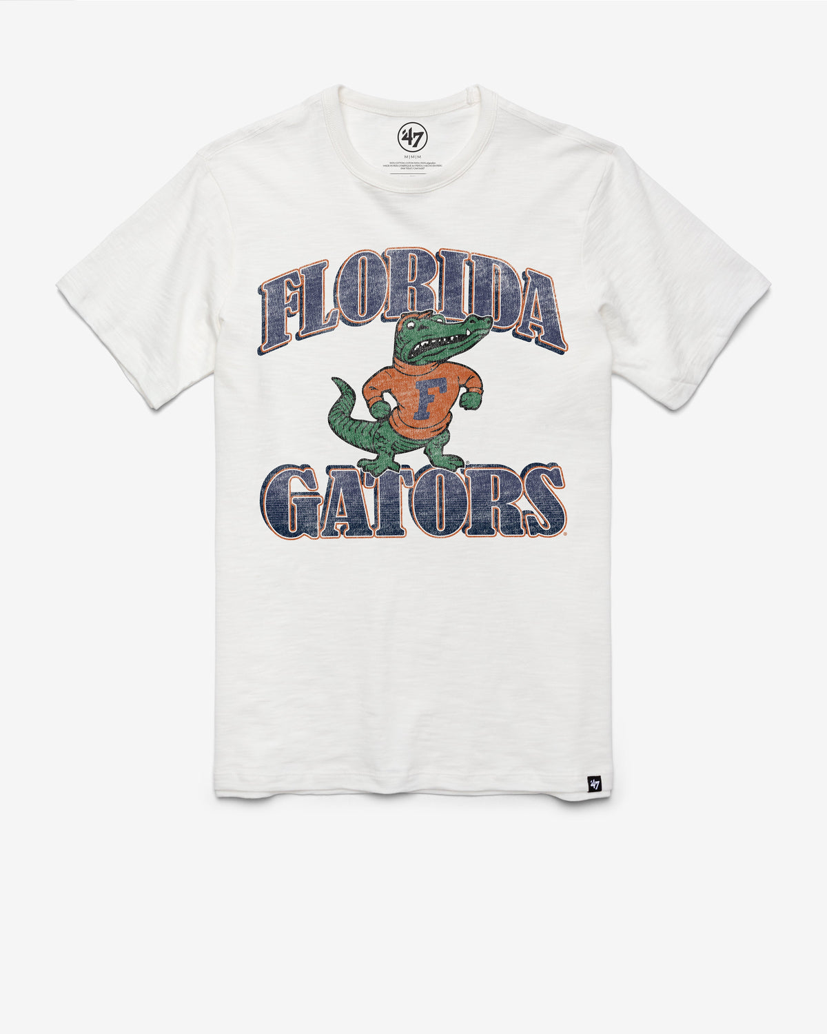 FLORIDA GATORS VINTAGE OVERRUN '47 SCRUM TEE WHITE WASH