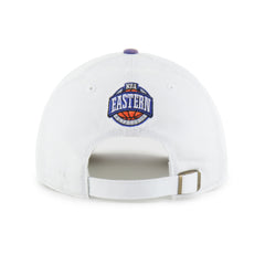 CLEVELAND CAVALIERS HARDWOOD CLASSICS WORN SCRIPT '47 CLEAN UP MF MID FIT WHITE