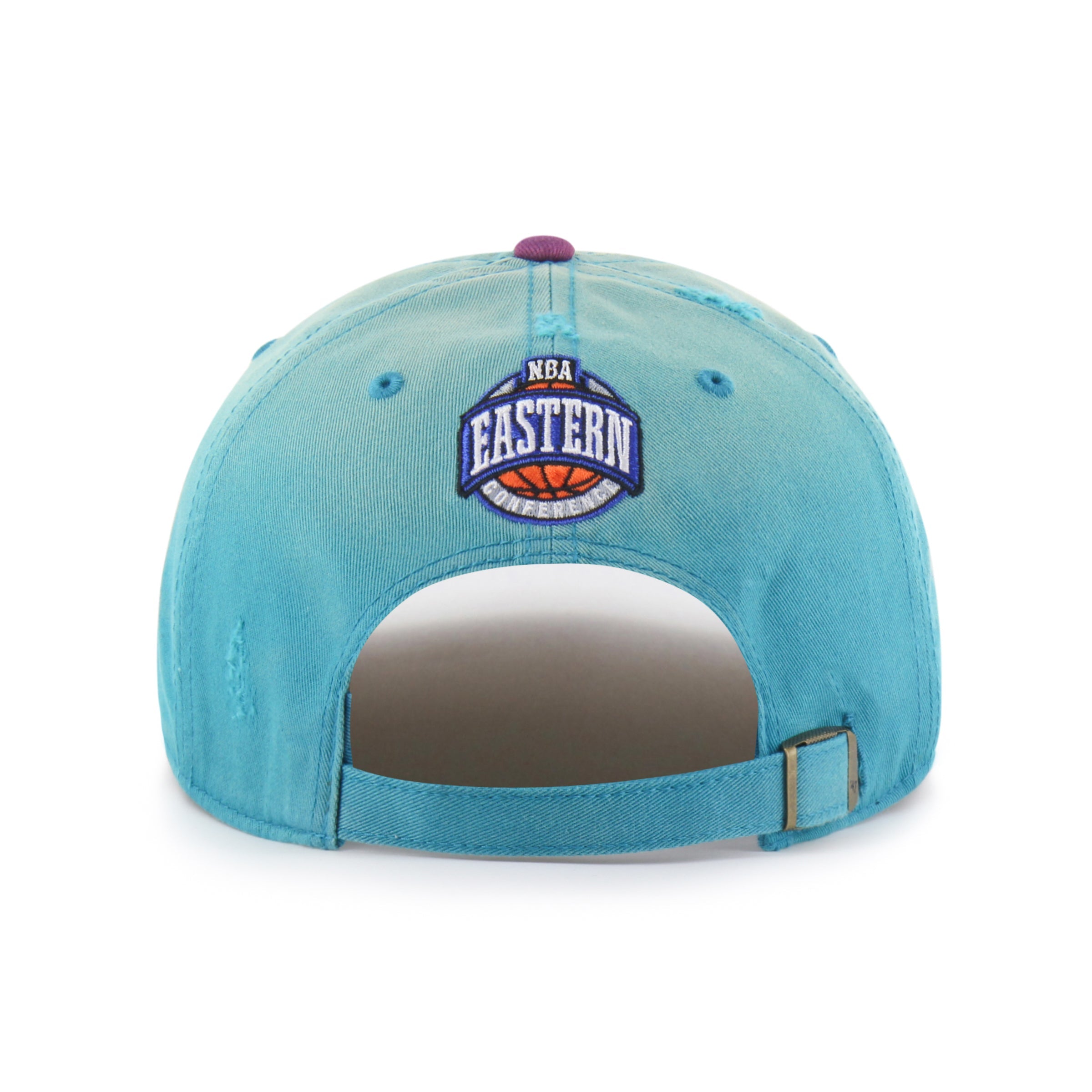 CHARLOTTE HORNETS HARDWOOD CLASSICS WORN SCRIPT '47 CLEAN UP MF MID FIT NEPTUNE