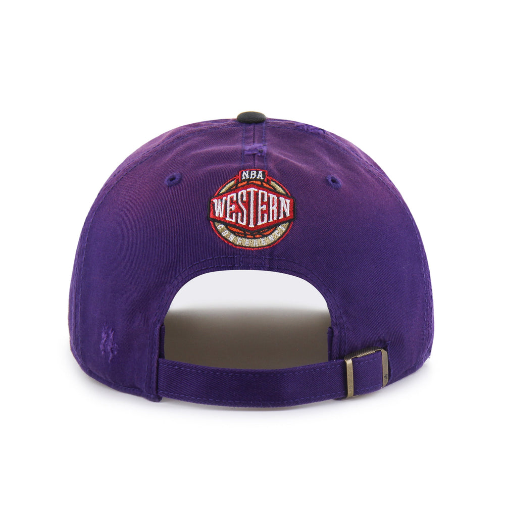 UTAH JAZZ HARDWOOD CLASSICS WORN SCRIPT '47 CLEAN UP MF MID FIT PURPLE