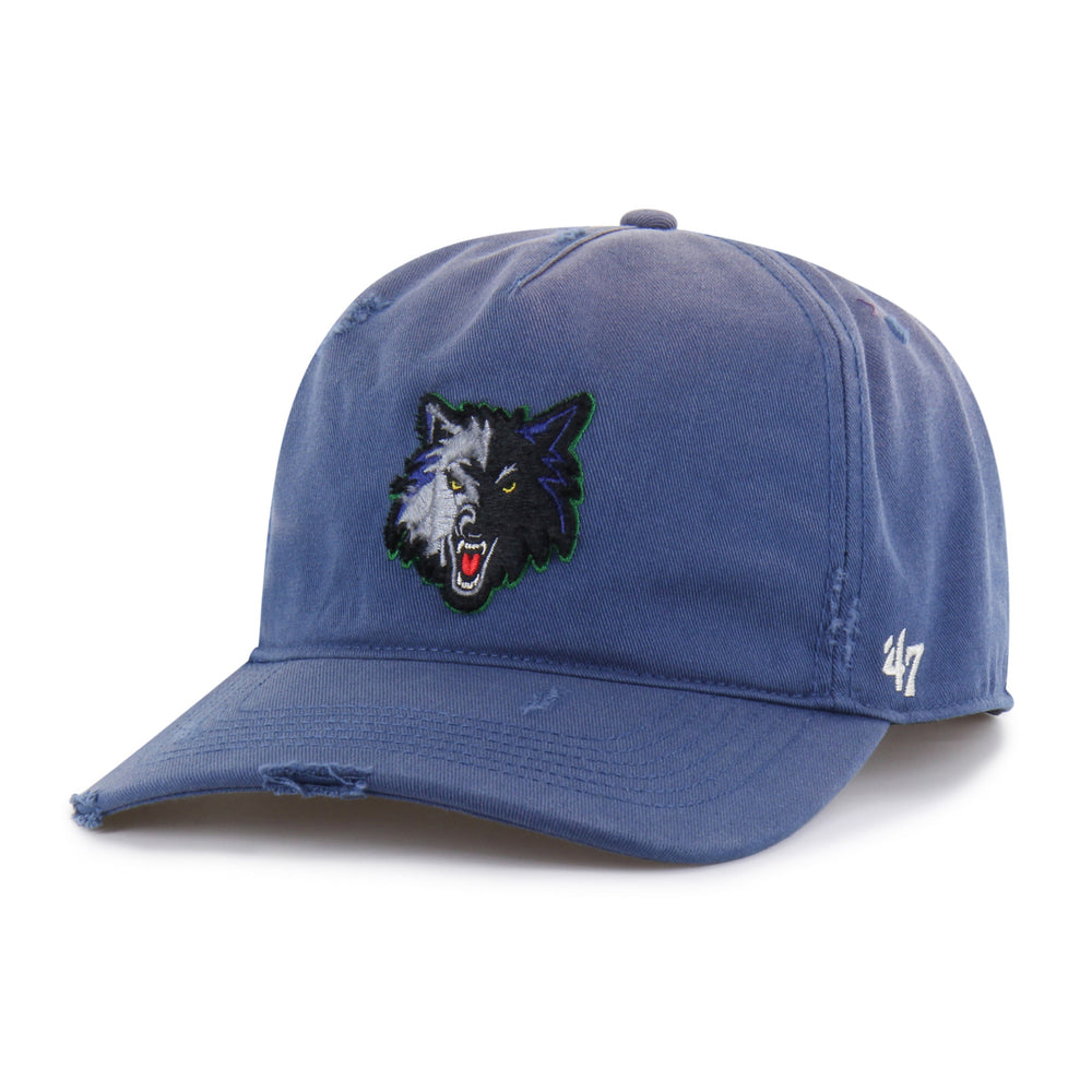 MINNESOTA TIMBERWOLVES HARDWOOD CLASSICS WORN '47 HITCH LC LOW CROWN TIMBER BLUE