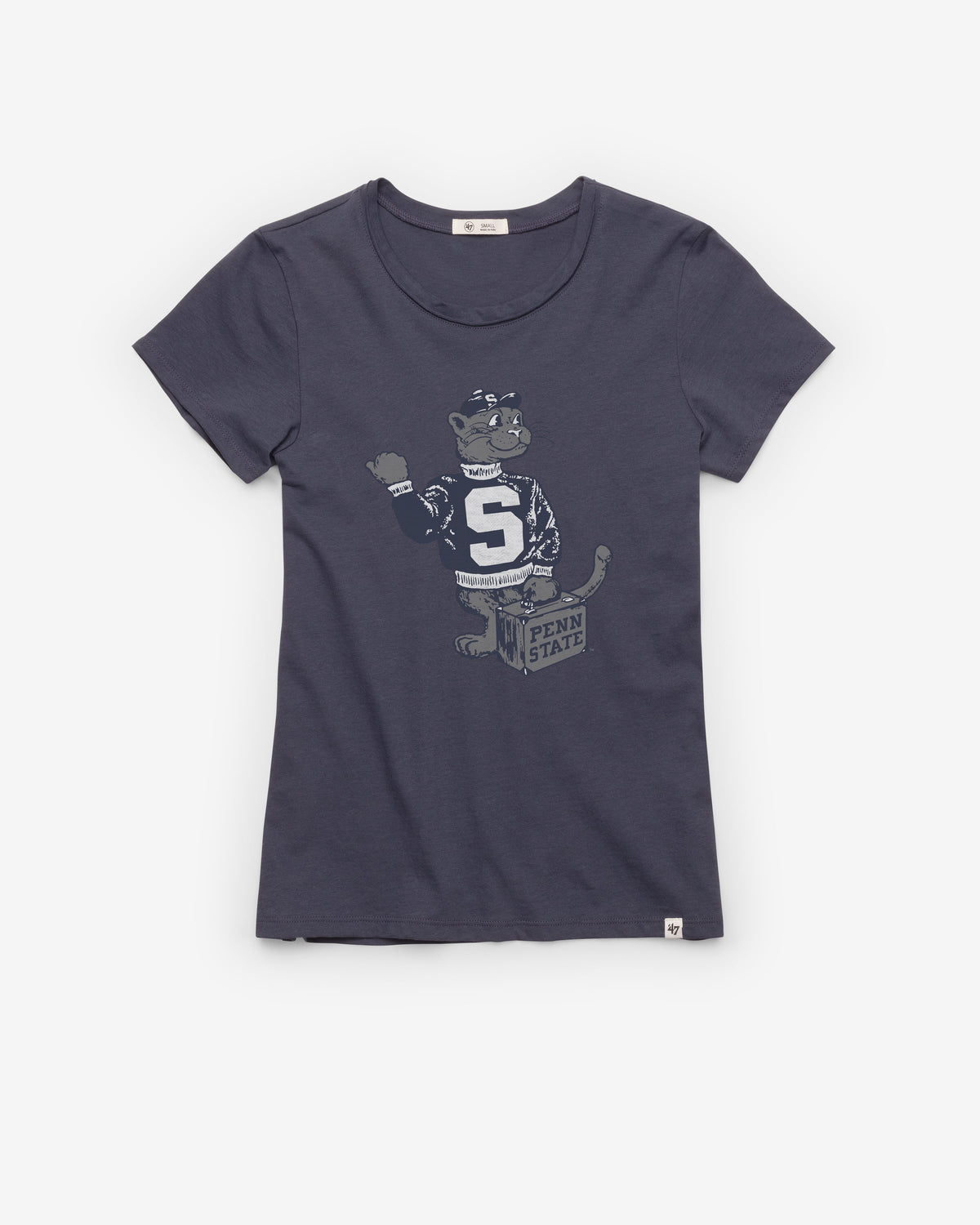 PENN STATE NITTANY LIONS VINTAGE PREMIER '47 FRANKIE TEE WOMENS ATLAS BLUE