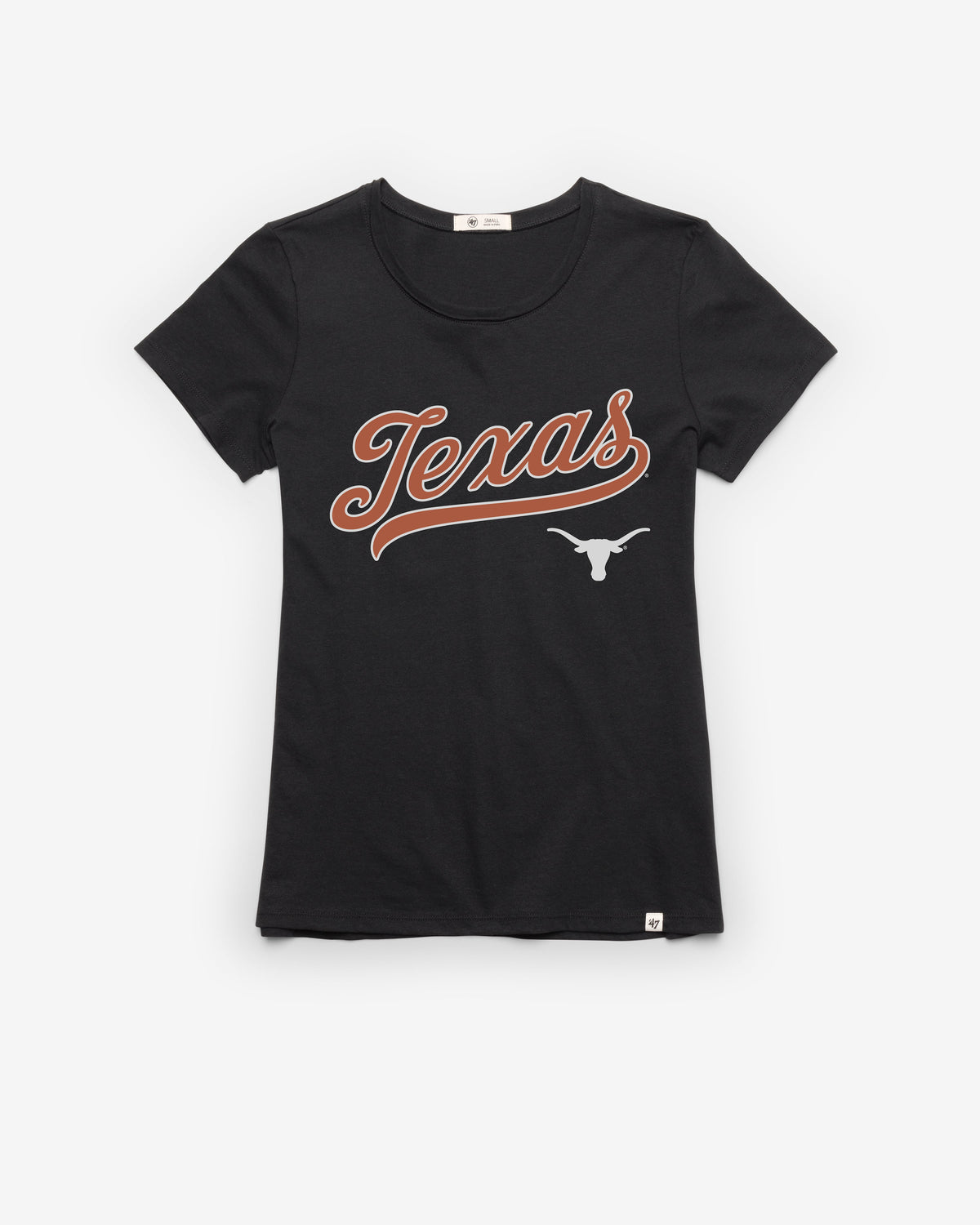 TEXAS LONGHORNS TAIL SWEEP '47 FRANKIE TEE WOMENS FLINT BLACK