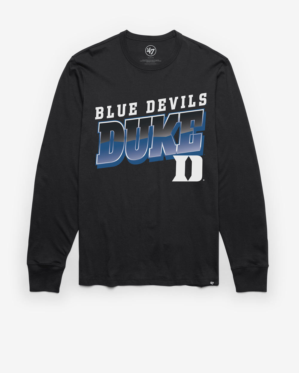 DUKE BLUE DEVILS POLISHED '47 FRANKLIN LONG SLEEVE TEE FLINT BLACK