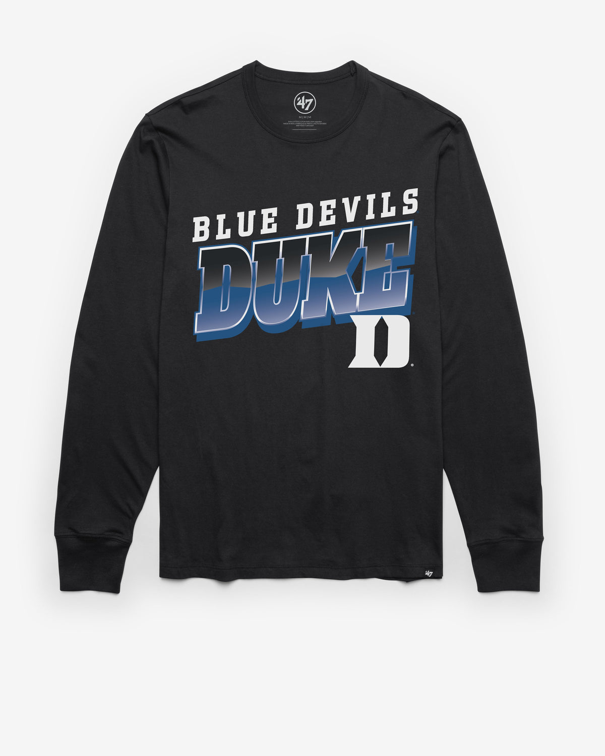 DUKE BLUE DEVILS POLISHED '47 FRANKLIN LONG SLEEVE TEE FLINT BLACK