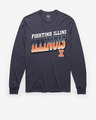 ILLINOIS FIGHTING ILLINI POLISHED '47 FRANKLIN LONG SLEEVE TEE ATLAS BLUE