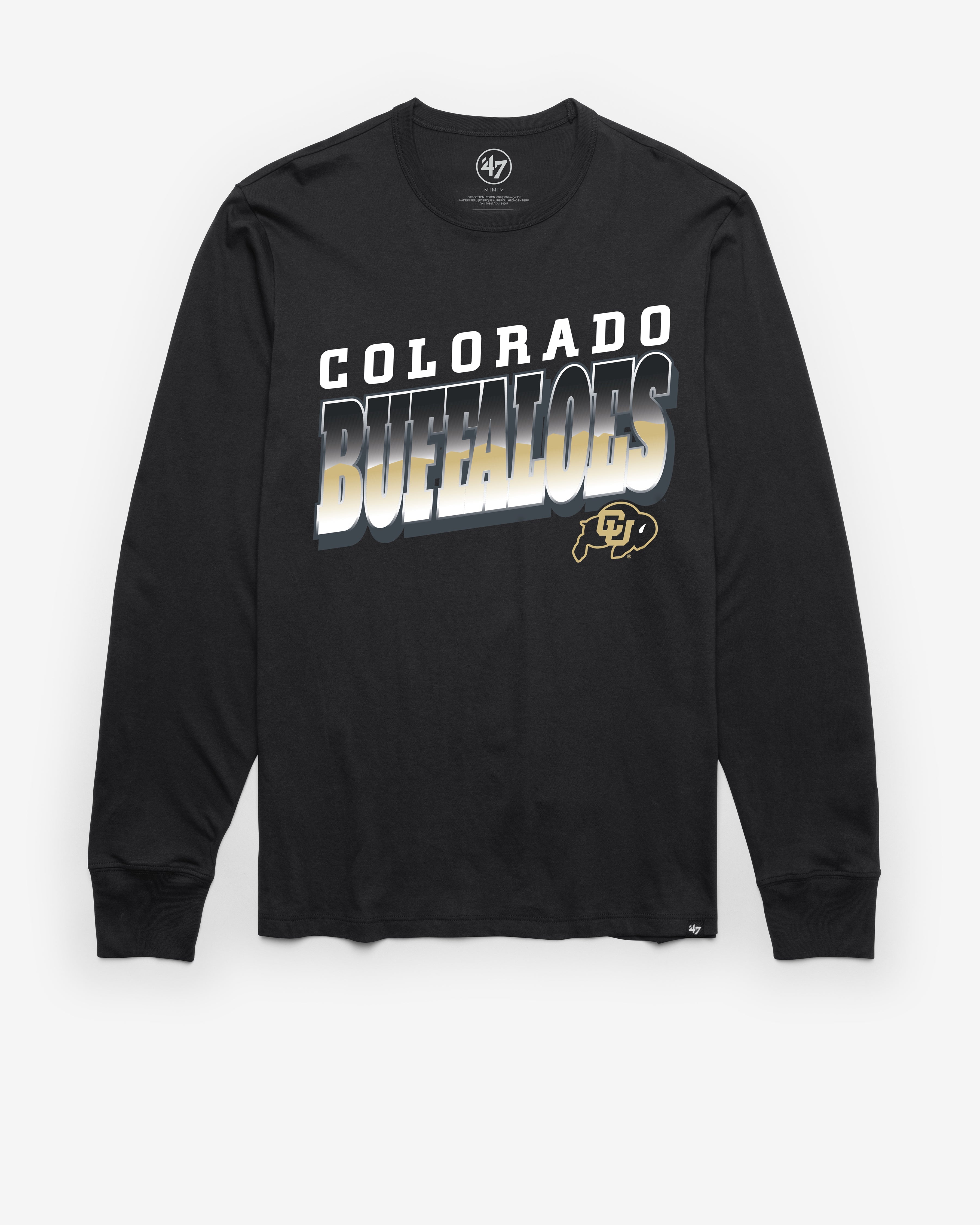 COLORADO BUFFALOES POLISHED '47 FRANKLIN LONG SLEEVE TEE FLINT BLACK