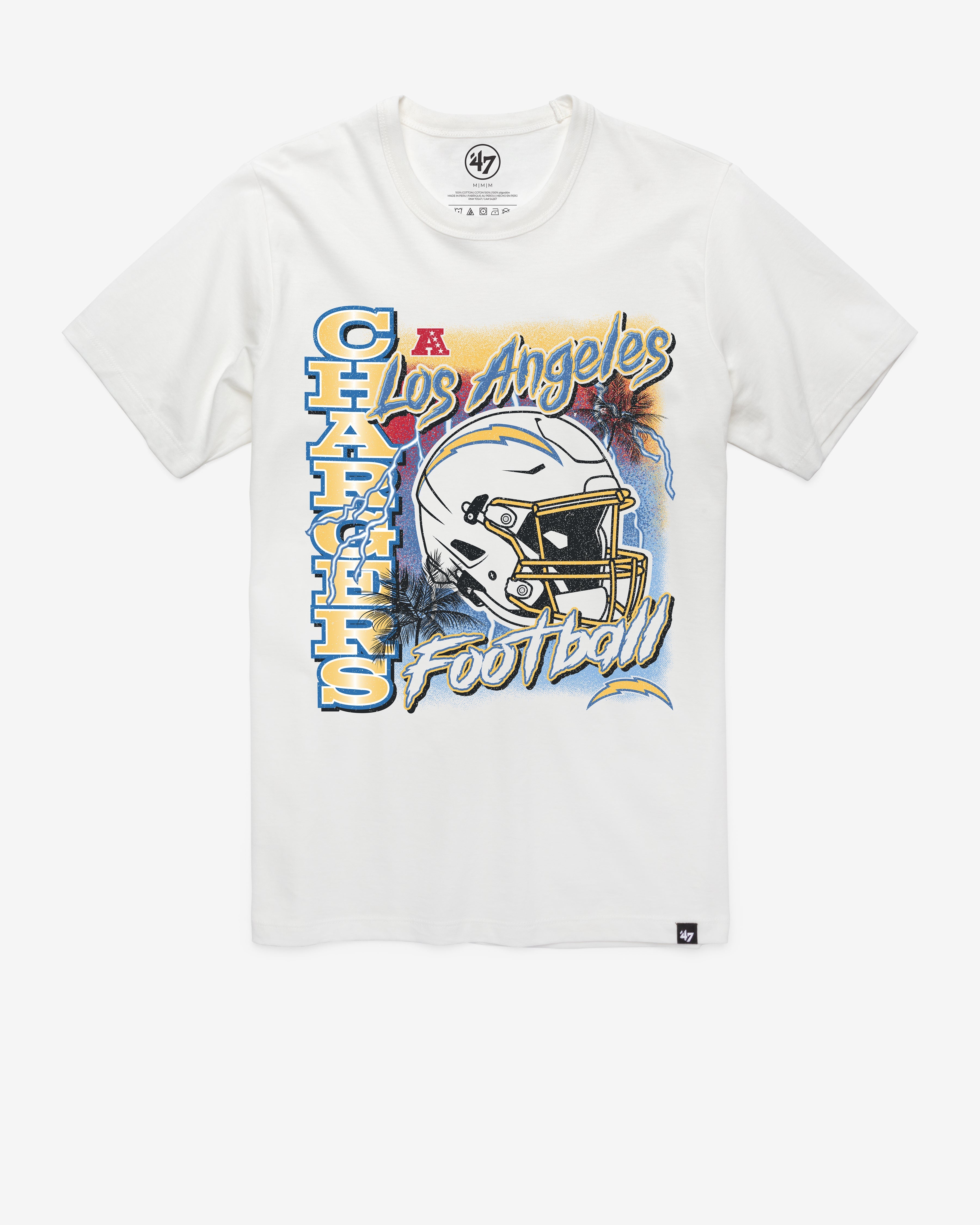 LOS ANGELES CHARGERS REGIONAL '47 FRANKLIN TEE WHITE WASH